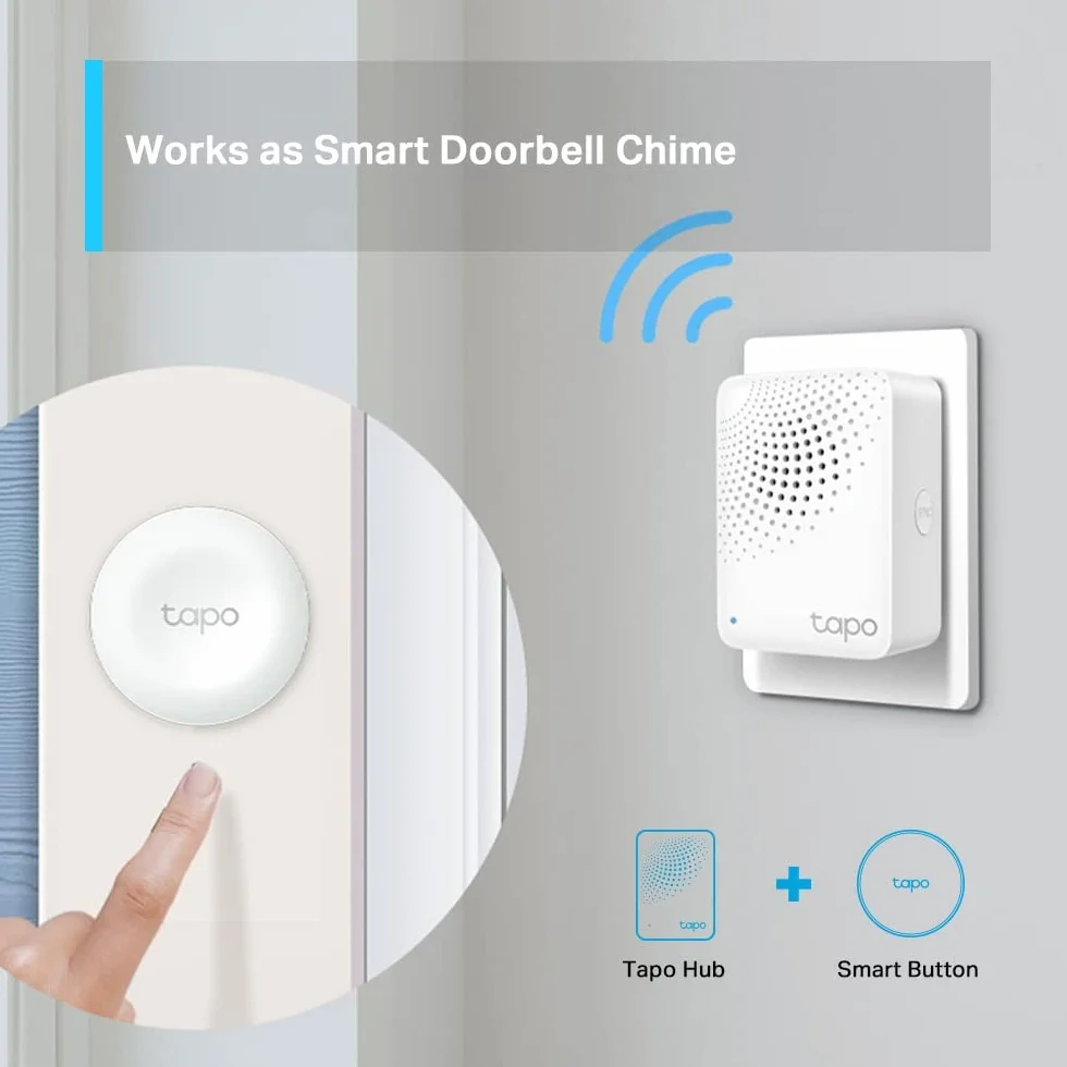 Tp-Link Tapo H100 Smarthub z Dzwonkiem, Biały, 6 x 5 x 7 cm