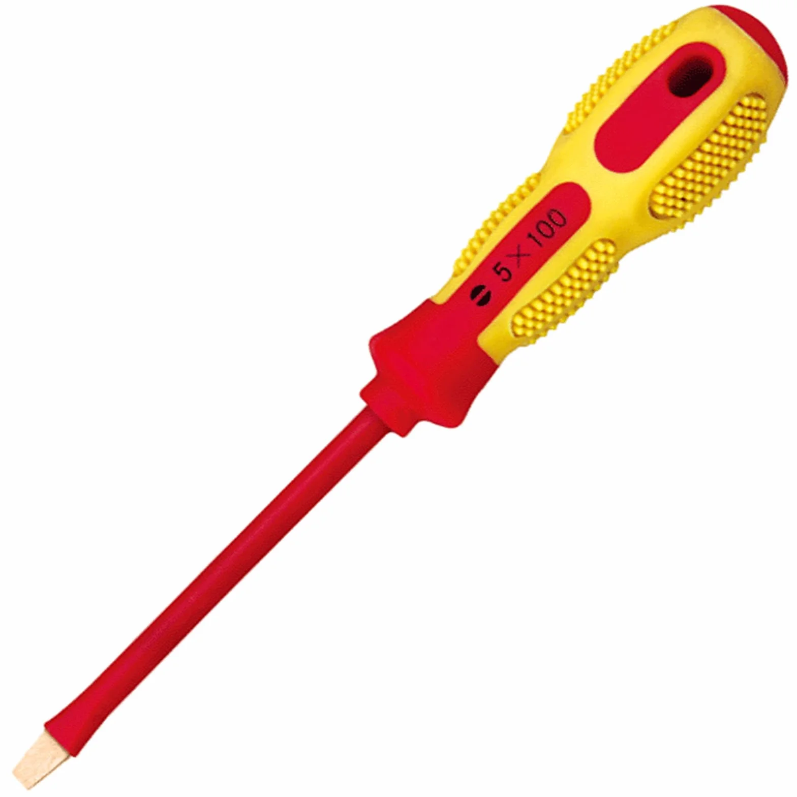 WEDO Nieiskrzący śrubokręt z rowkiem wtryskowym, 15 cm, beziskrzowy śrubokręt z rowkiem wtryskowym VDE 1000 V, kuta głowicą i podwójny materiał antypoślizgowe uchwyty