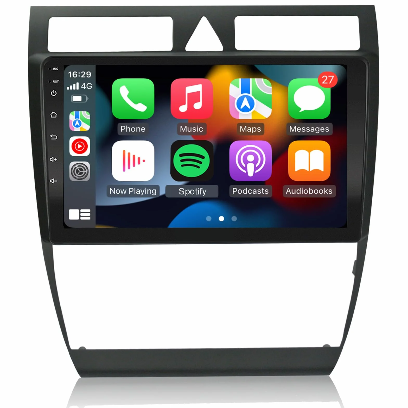 EZoneTronics Carplay Radio Android Auto dla Audi A6 C5 1997-2004 S6 1999-2004 9-calowy ekran dotykowy GPS Nawigacja Bluetooth USB Wifi 1G RAM 32G ROM