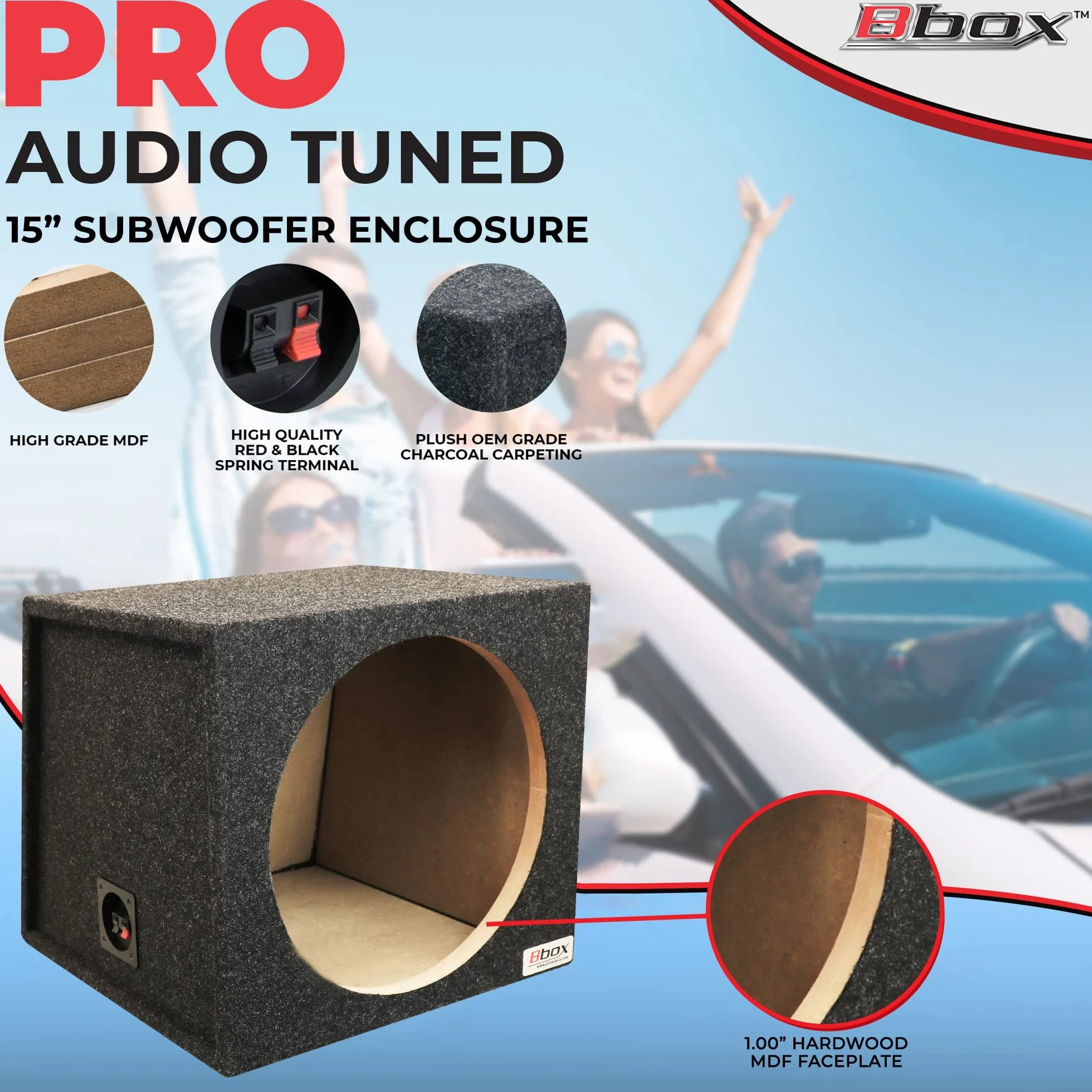Atrend Bbox Pojedyncza uszczelniona obudowa subwoofera 38 cm samochodowa