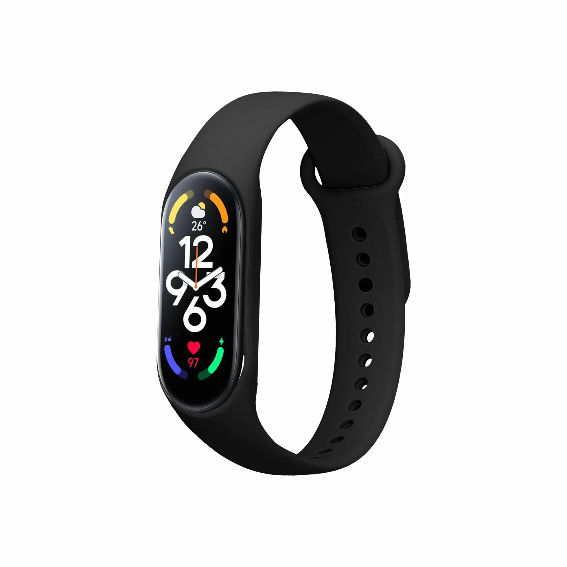kwmobile Bransoletka zastępcza kompatybilna z Xiaomi Mi Band 7 – bransoletka fitness z silikonu w kolorze czarnym