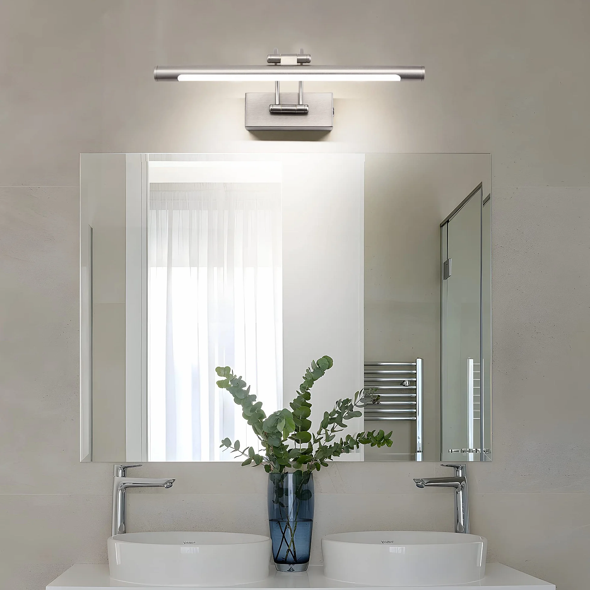 MantoLite Ściemnialna lampa ścienna LED 40 cm 10 W 3000K/4500K/6000K niklowane