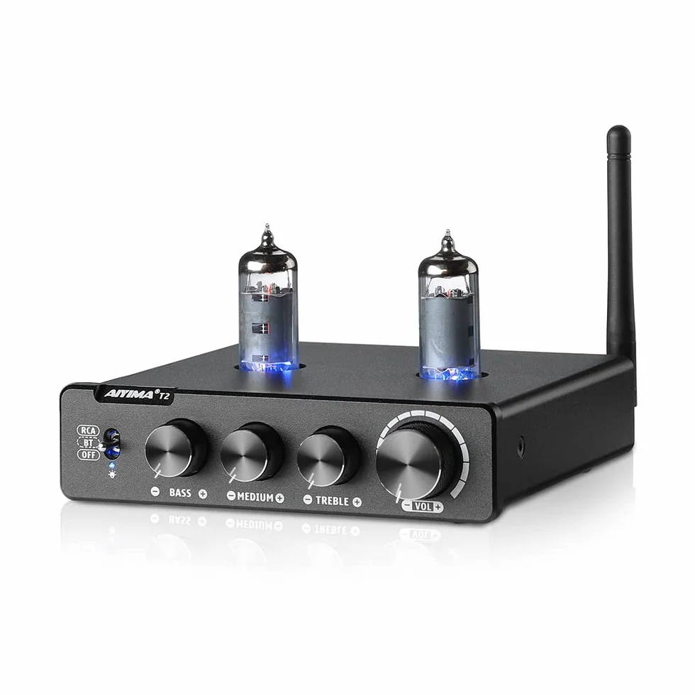 AIYIMA T2 6K4 przedwzmacniacz próżniowa rura Bluetooth 5.0 Hi-Fi stereo aptX