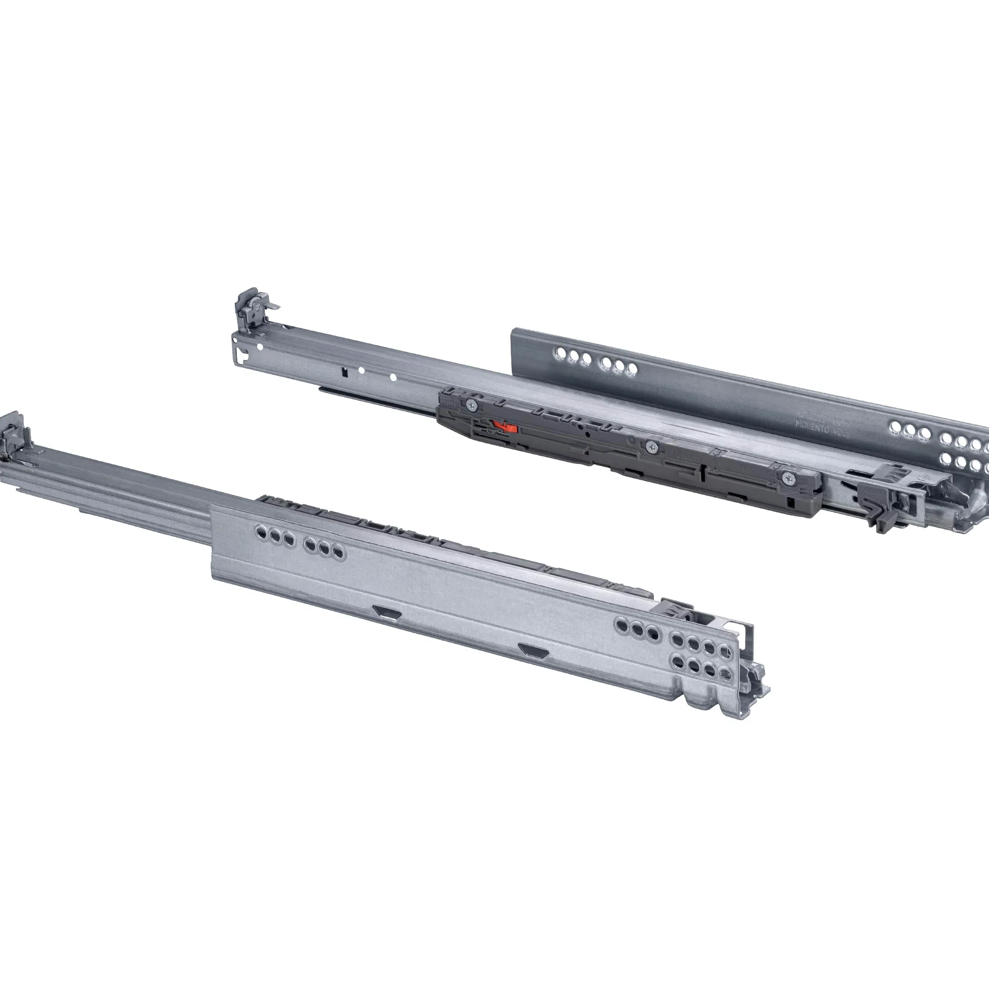 Gedotec prowadnice do szuflad z pełnym wysuwem 750 mm z tłumieniem Blum Movento 766H7500B | Nośność: 60 kg | Drewniane wysuwane szuflady z miękkim zamknięciem | 1 para szuflad z łącznikami