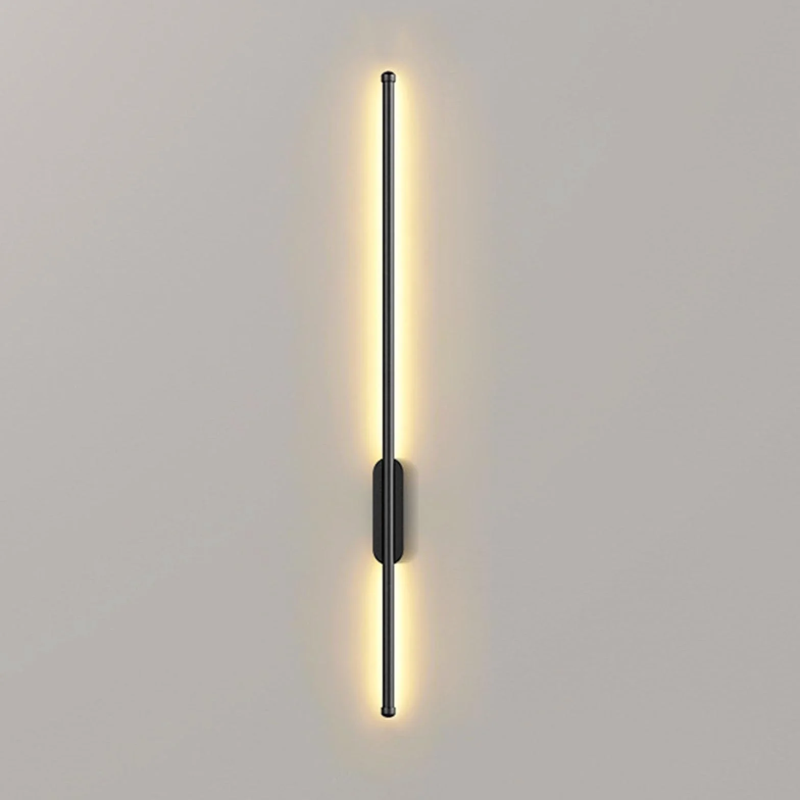 Lampy ścienne LED, zasilane bateryjnie, bezprzewodowe, USB-C do ładowania, długa taśma, liniowa lampa kinkiet z pilotem zdalnego sterowania