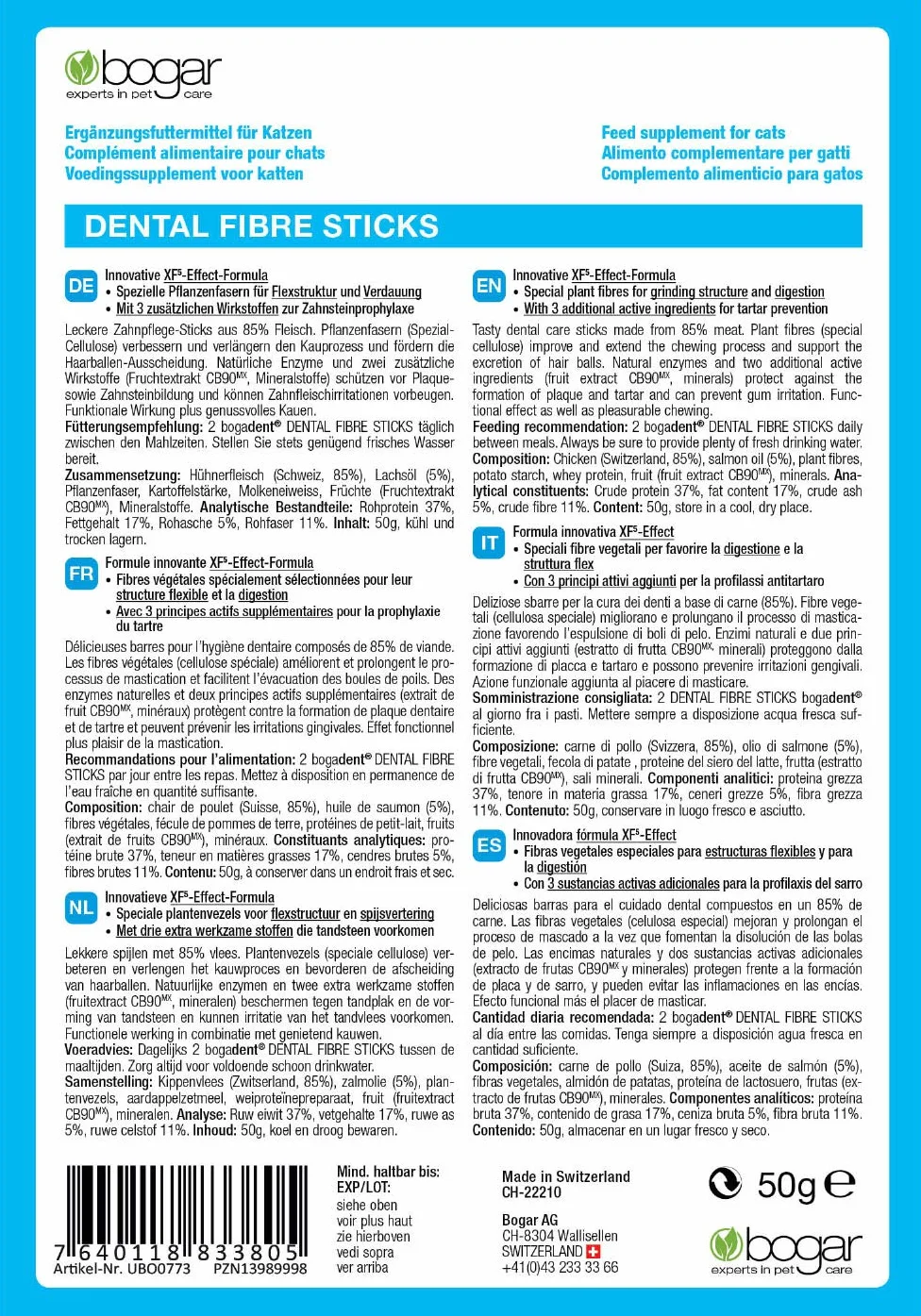 bogadent pałeczki z włókna dentystycznego, 50 g