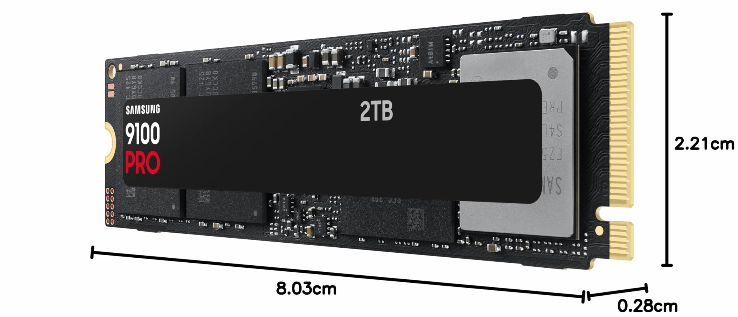 Samsung 9100 PRO NVMe M.2 SSD 2TB PCIe 5.0 wewnętrzny dysk SSD do gier edycji wideo AI czarny MZ-VAP2T0BW