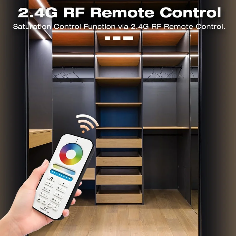 LIGHTEU®, GLEDOPTO ściemniacz Zigbee, ultracienki kontroler LED Pro Alexa Voice/Hub APP DC5-24V, GL-C-009P(mini)