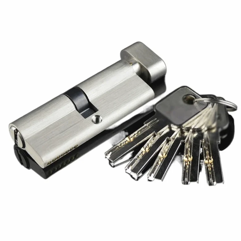 Wkładka bębenkowa. Cylinder 5 kluczy Podwójny lub pojedynczy rdzeń zamka Mosiężny zamek do sypialni(90mm)