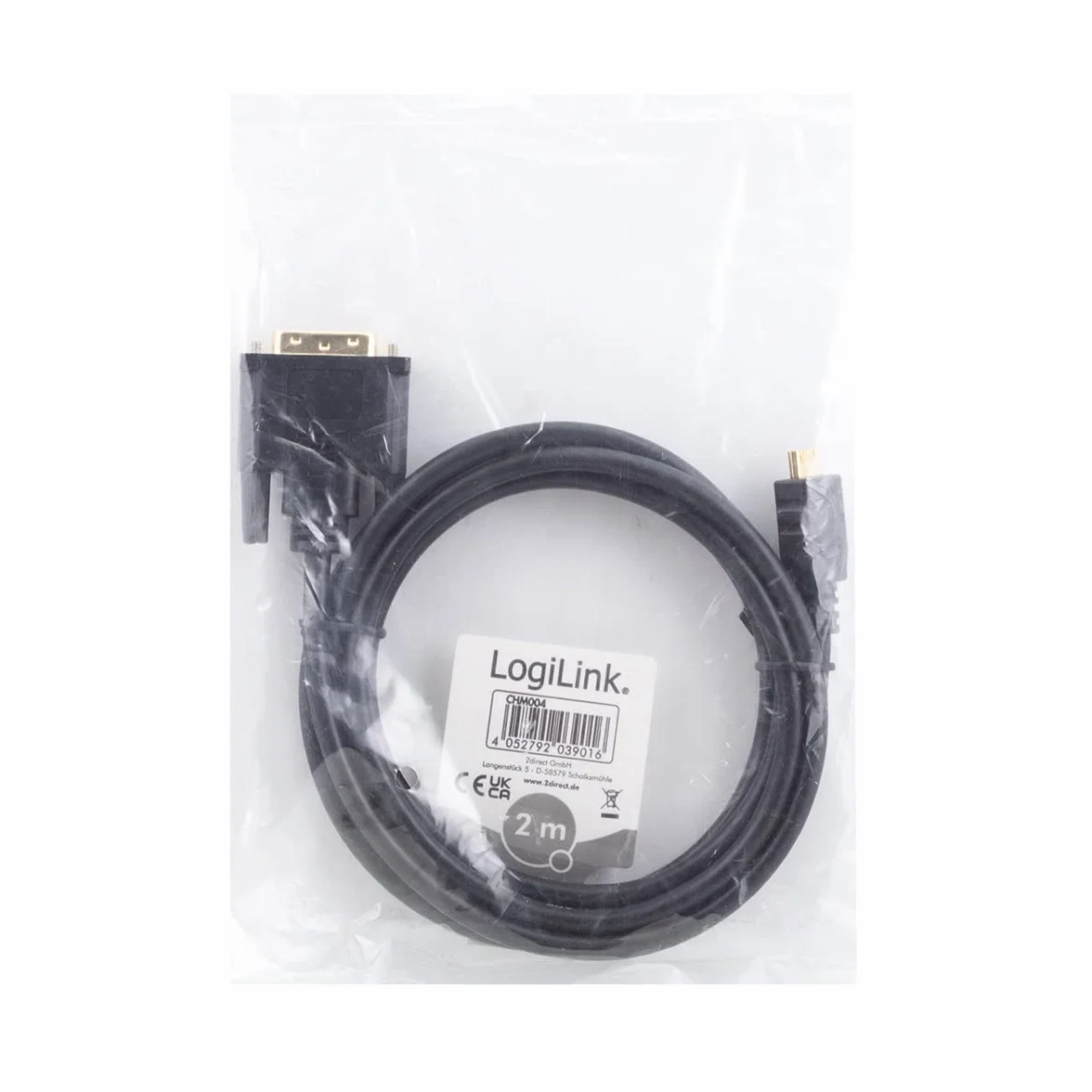 LogiLink CHM004 Mini-HDMI na DVI-D kabel 2 m