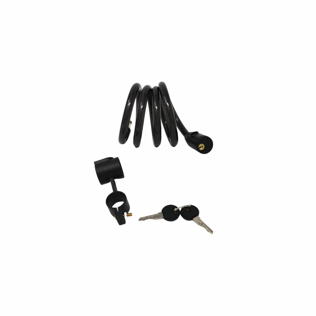 Stahlex zapięcie na kabel 390 z uchwytem – 120 cm zapięcie rowerowe z kluczem | kabel stalowy 12 mm, kolorowy i elastyczny | w zestawie 2 klucze i uchwyt | do roweru, roweru elektrycznego, skutera