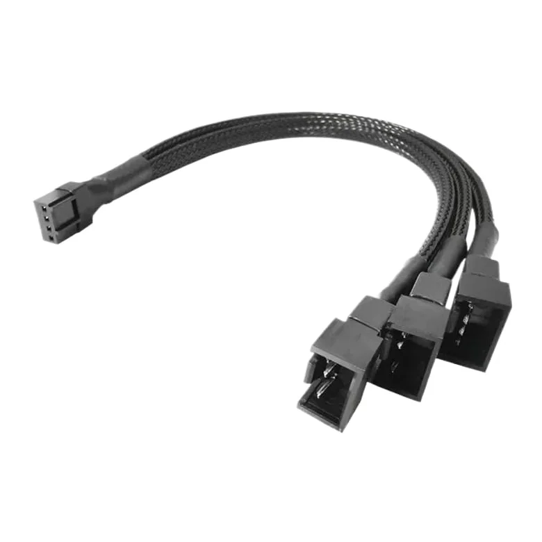 4-pinowy rozdzielacz Y kabel PWM żeński do 3/4-pinowego wentylatora płyty głównej procesora obudowa PC przedłużacz kabla (1 do 3)