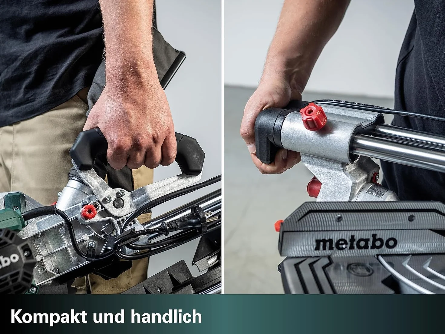 Metabo ukośnica KGS 216 M – 613216000 – Z funkcją Precision Cut Line, tarczą 216 mm i funkcją posuwu – Długość kabla 2 m