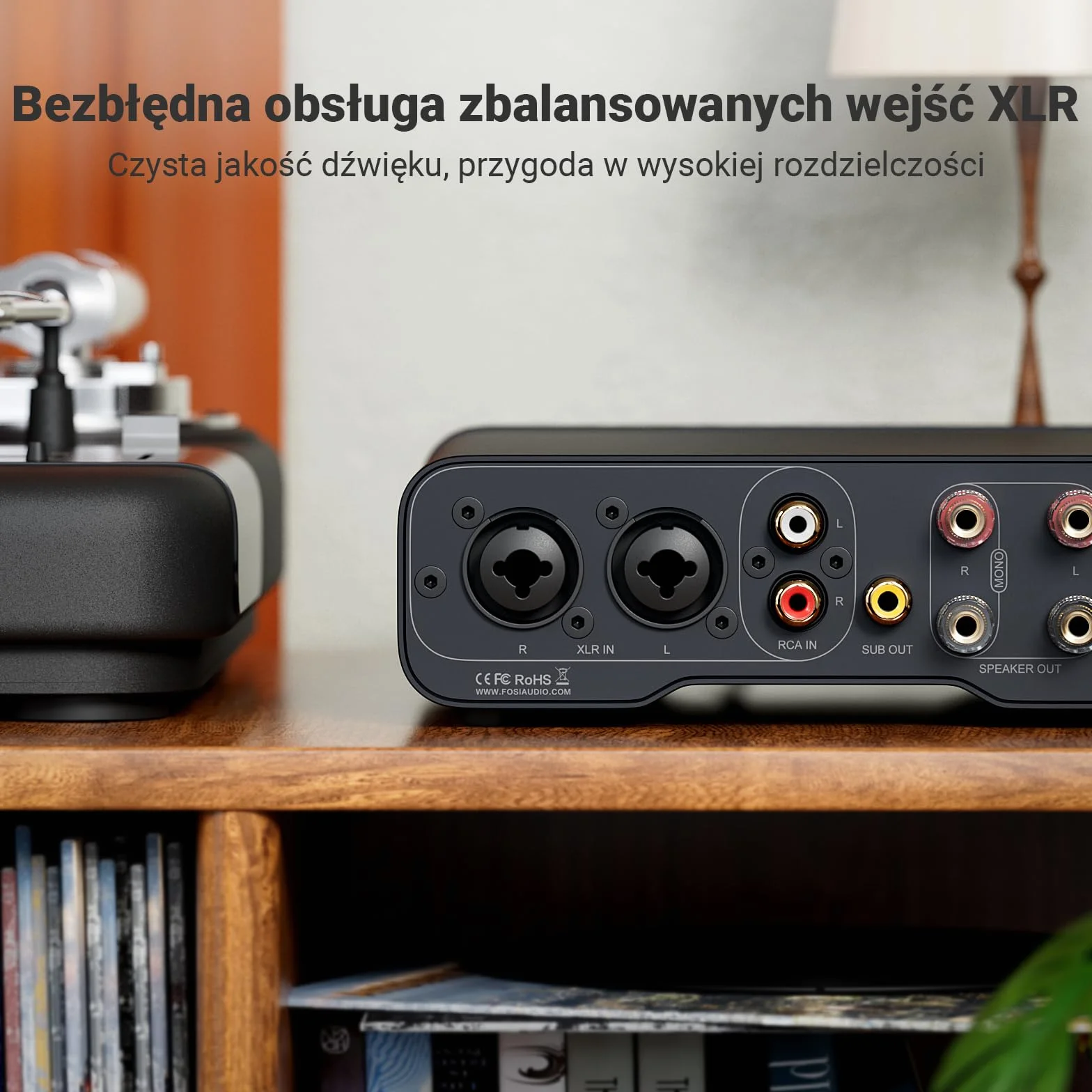 Fosi Audio ZA3 Zrównoważony Wzmacniacz Stereofoniczny Mini 2-Kanałowy TPA3255 48V