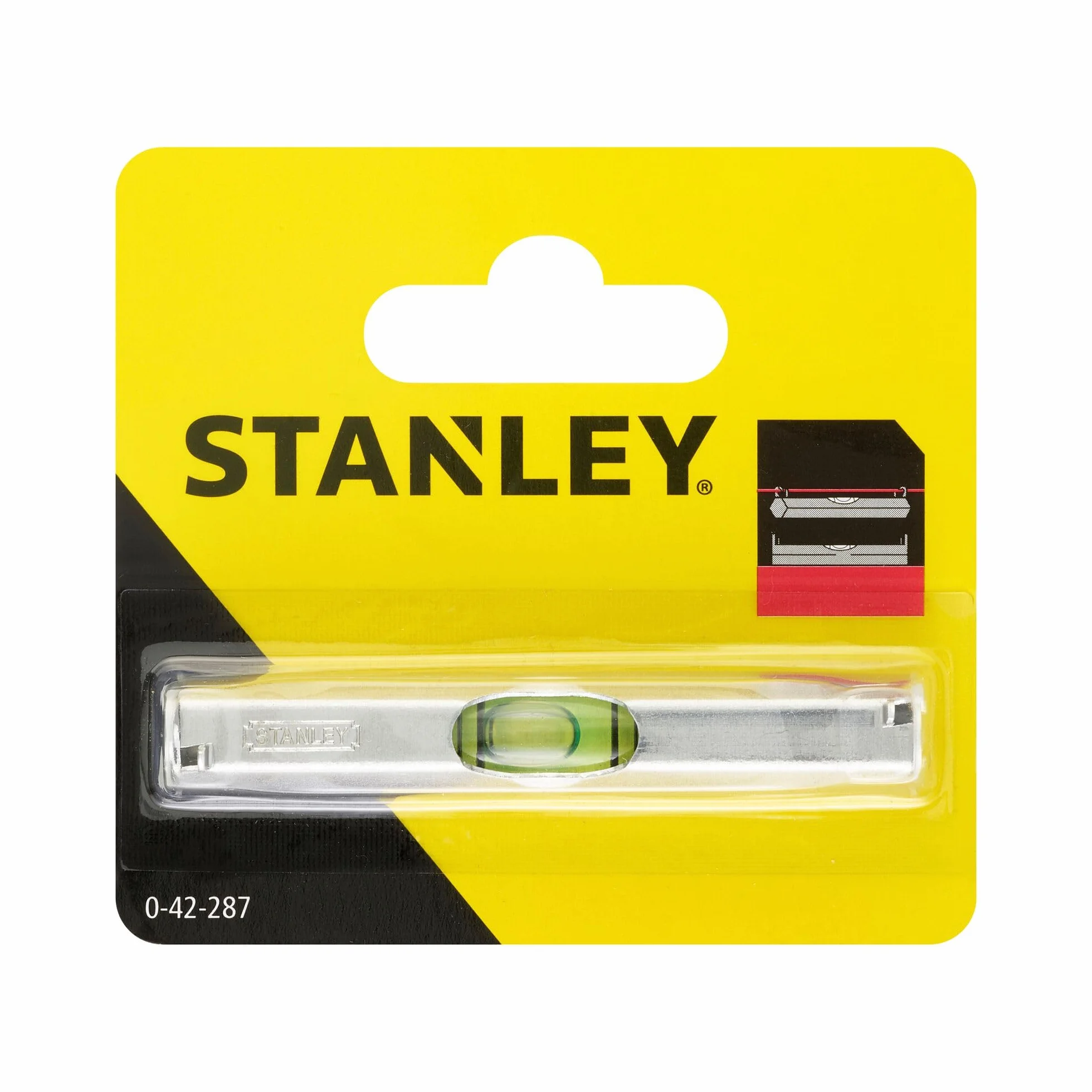 Stanley Line Level Poziomica Libellowa, Wielokolorowy, ‎9 x 8.5 x 2 cm