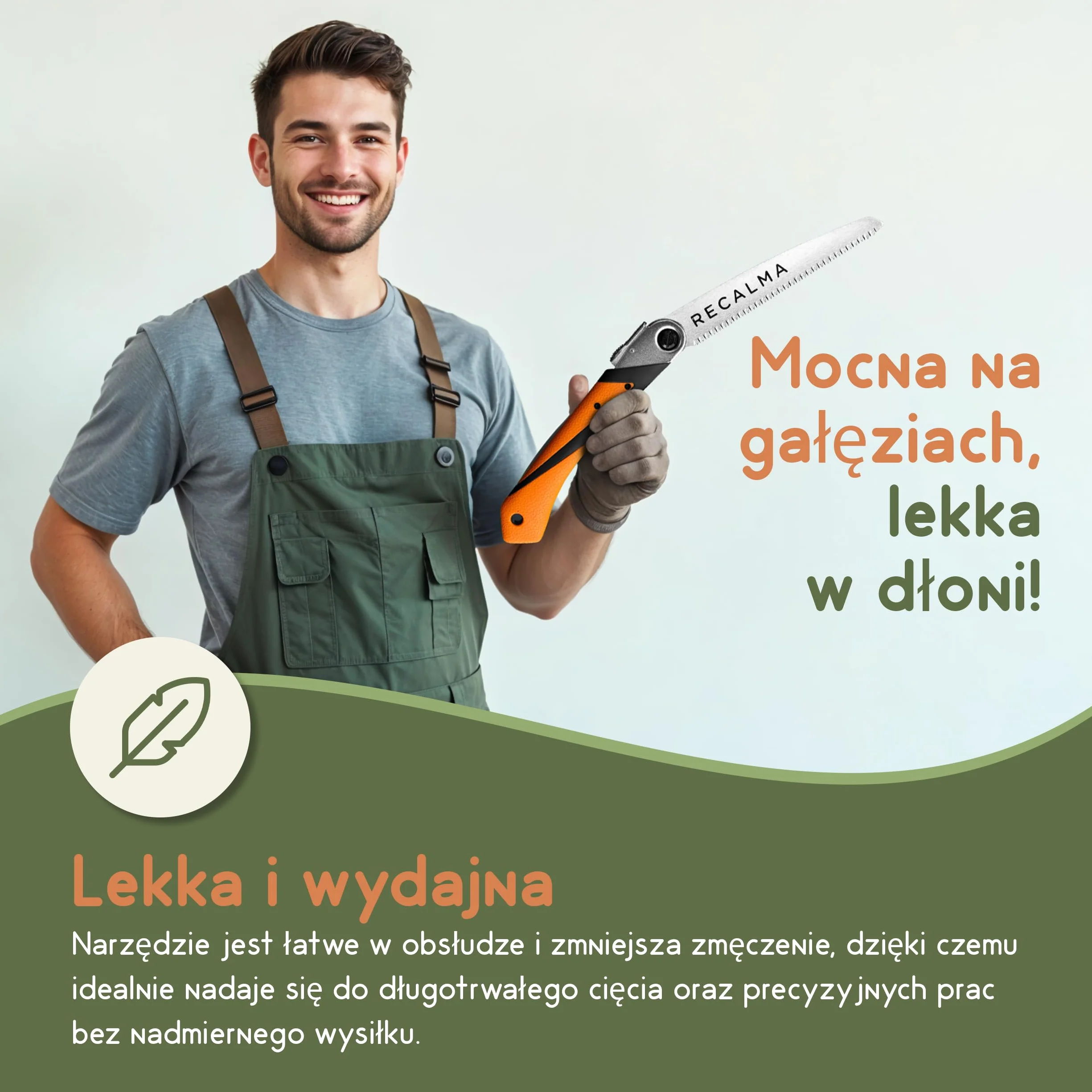 Piła ręczna do gałęzi, składana, hartowana piła SK5 210 mm, składana piła do drewna do ogrodu