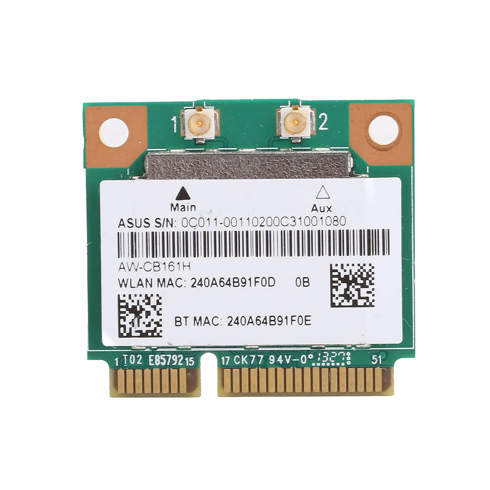 Moduł Wi-Fi, PCI-E 2,4/5,0 GHz Bluetooth 4.0 AW-CB161H 433 Mbit/s 802.11a/b/g/n/ac RTL8821AE, bezprzewodowa karta sieciowa do większości Loptop