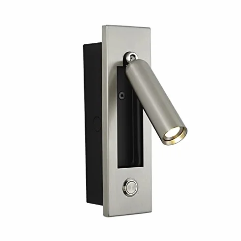 Naścienna lampa LED do czytania z regulowanym ramieniem obrotowym i ładowaniem USB, 3 W 3000 K ciepłe białe światło, kąt świecenia 30° do sypialni lub hotelu