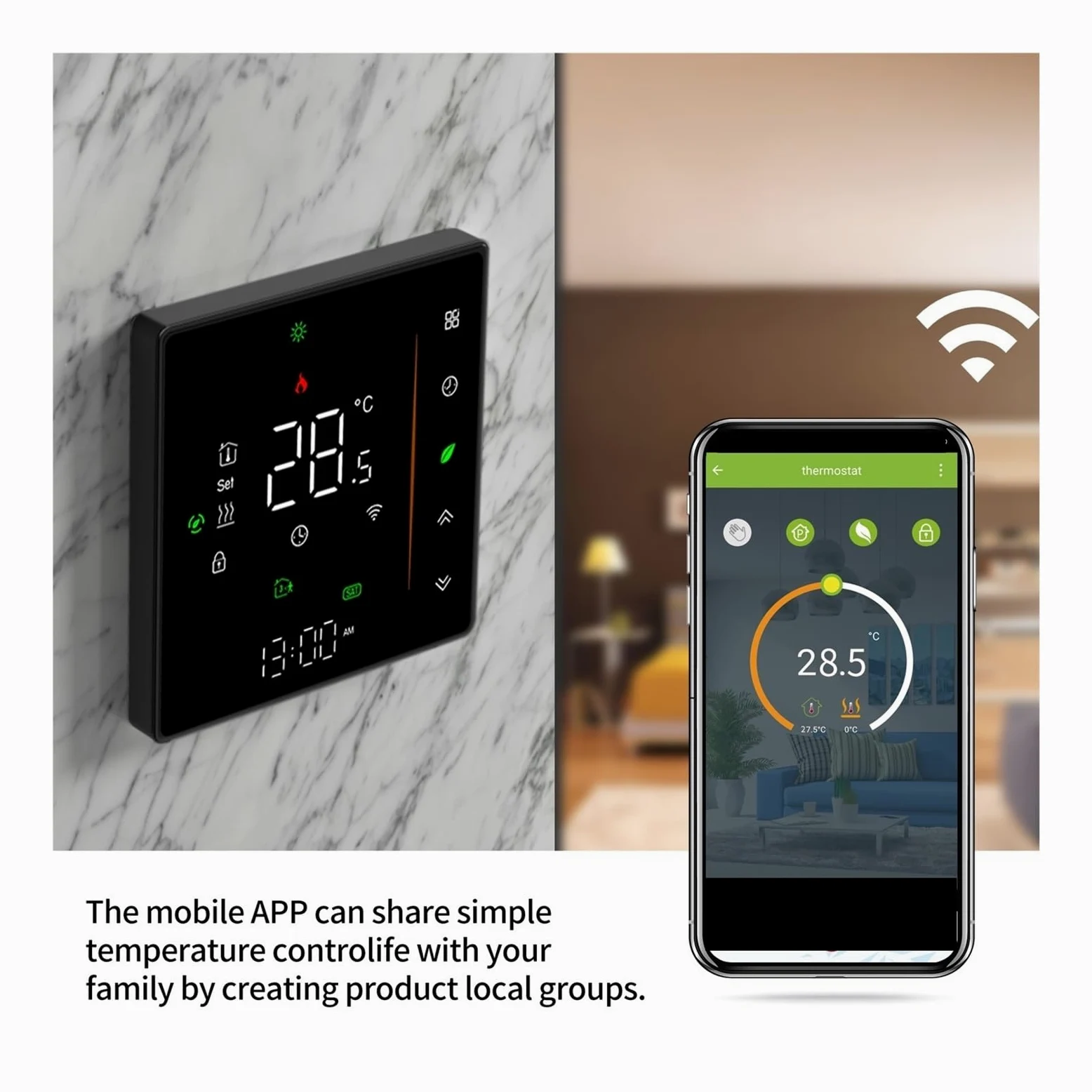 Inteligentny dom Wifi termostat regulator temperatury wody/elektryczne ogrzewanie podłogowe kocioł gazowy/Smart Life Precyzja łatwość Konfiguracji(GB-Electric-01)
