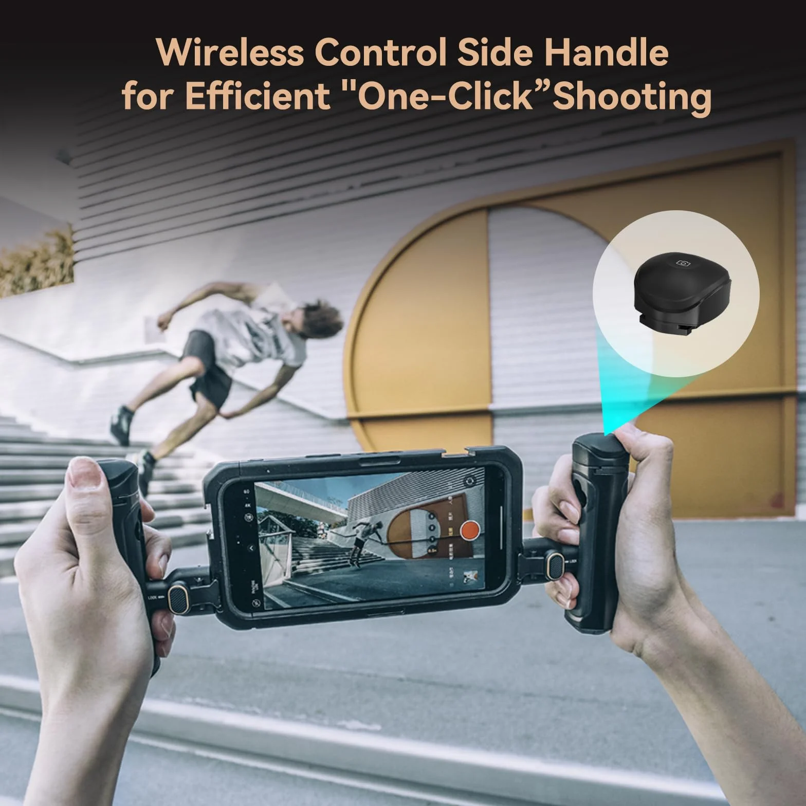 SMALLRIG Zestaw z podwójną podręczną obudową telefoniczną do iPhone 15 Pro, z bezprzewodowymi uchwytami z szybkozłączką, adapterem filtra 67 mm, zestawem do mobilnego zestawu - 4397B