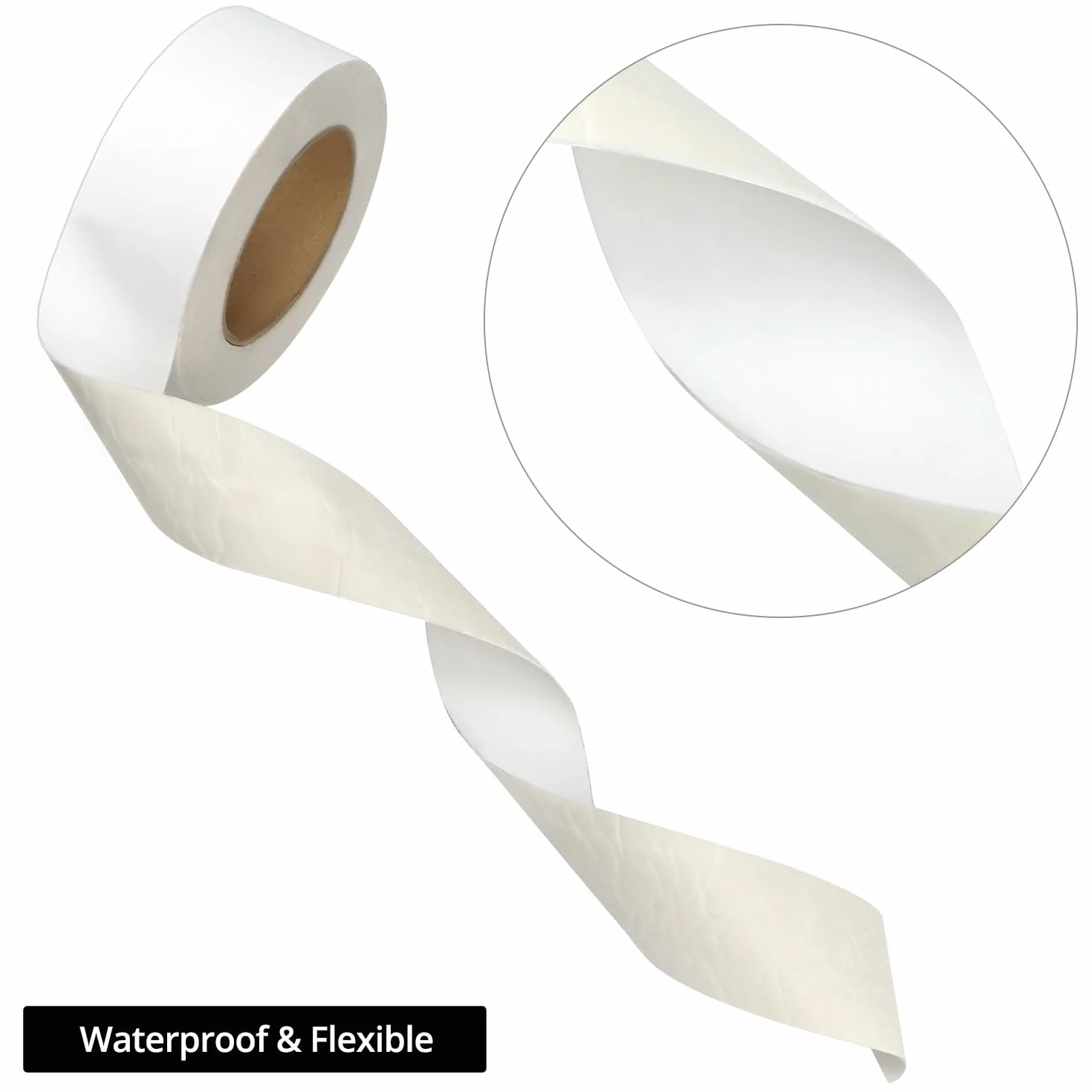 QWORK® Taśma butylowa, 5 cm x 10 m biała taśma uszczelniająca, taśma uszczelniająca do dachów, rury