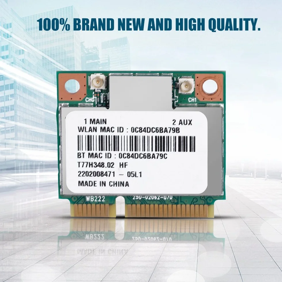Atheros AR9462 AR5B22 Mini PCI E 802.11N WLAN Karte Bluetooth 4.0 2.4 & 5Ghz