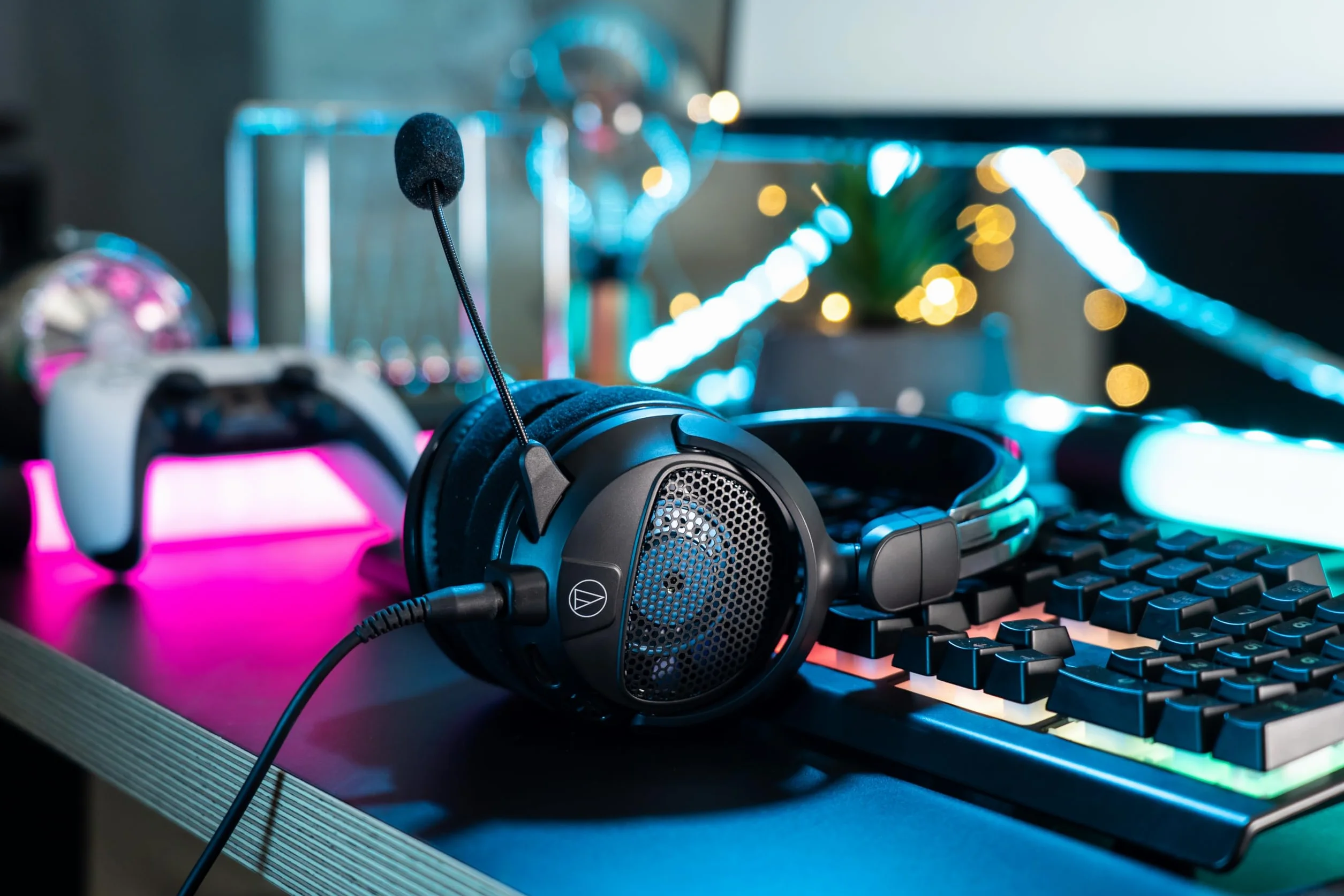 Audio Technica GDL3 Otwarty Zestaw Słuchawkowy HI-FI Gier Czarny