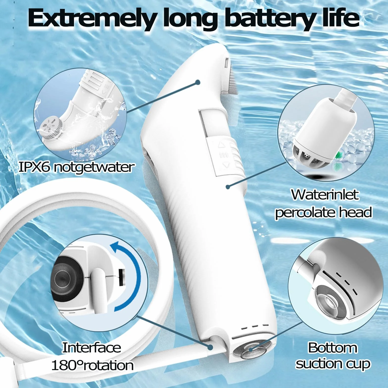 Akumulatorowy bidet podróżny, ręczny bidet natryskowy Dziecko w ciąży Kobiety Mycie intymnych części, Higiena osobista Czyszczenie przenośny bidet dla kobiet i mężczyzn