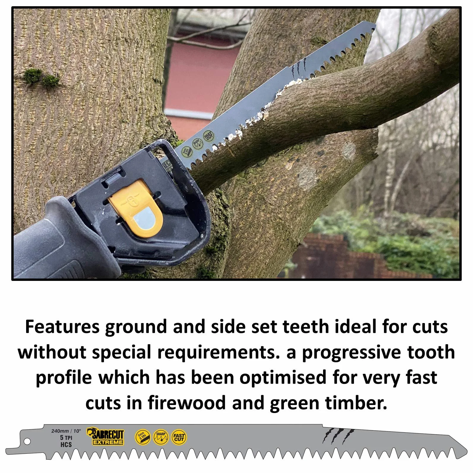 10 x SabreCut SCRSKW10A Mixed S644D S1531L S2345X brzeszczoty szablaste do szybkiego cięcia drewna kompatybilne z Bosch Dewalt Makita i wieloma innymi