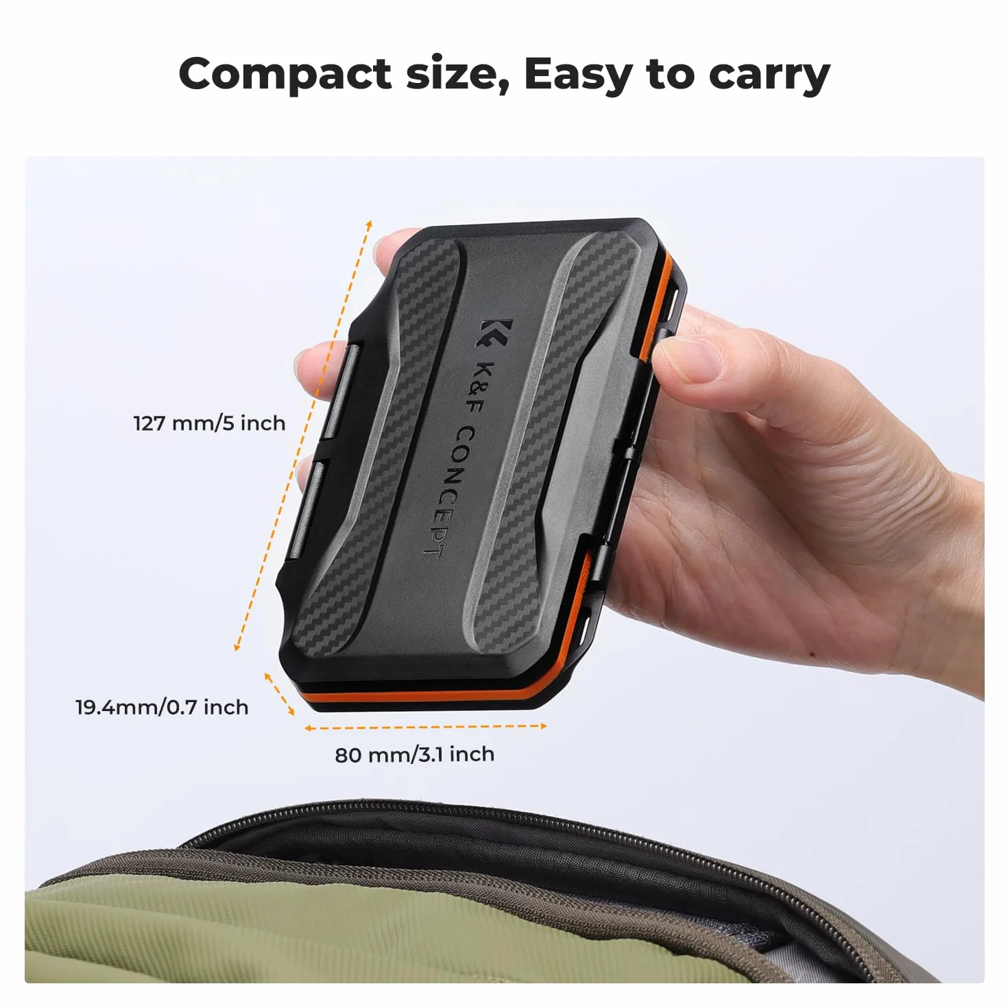 K&F Concept Etui na karty pamięci z 36 przegródkami, na 12 x SD i 24 x karty Micro SD (TF), wodoodporny, odporny na wstrząsy, przenośny organizer do przechowywania
