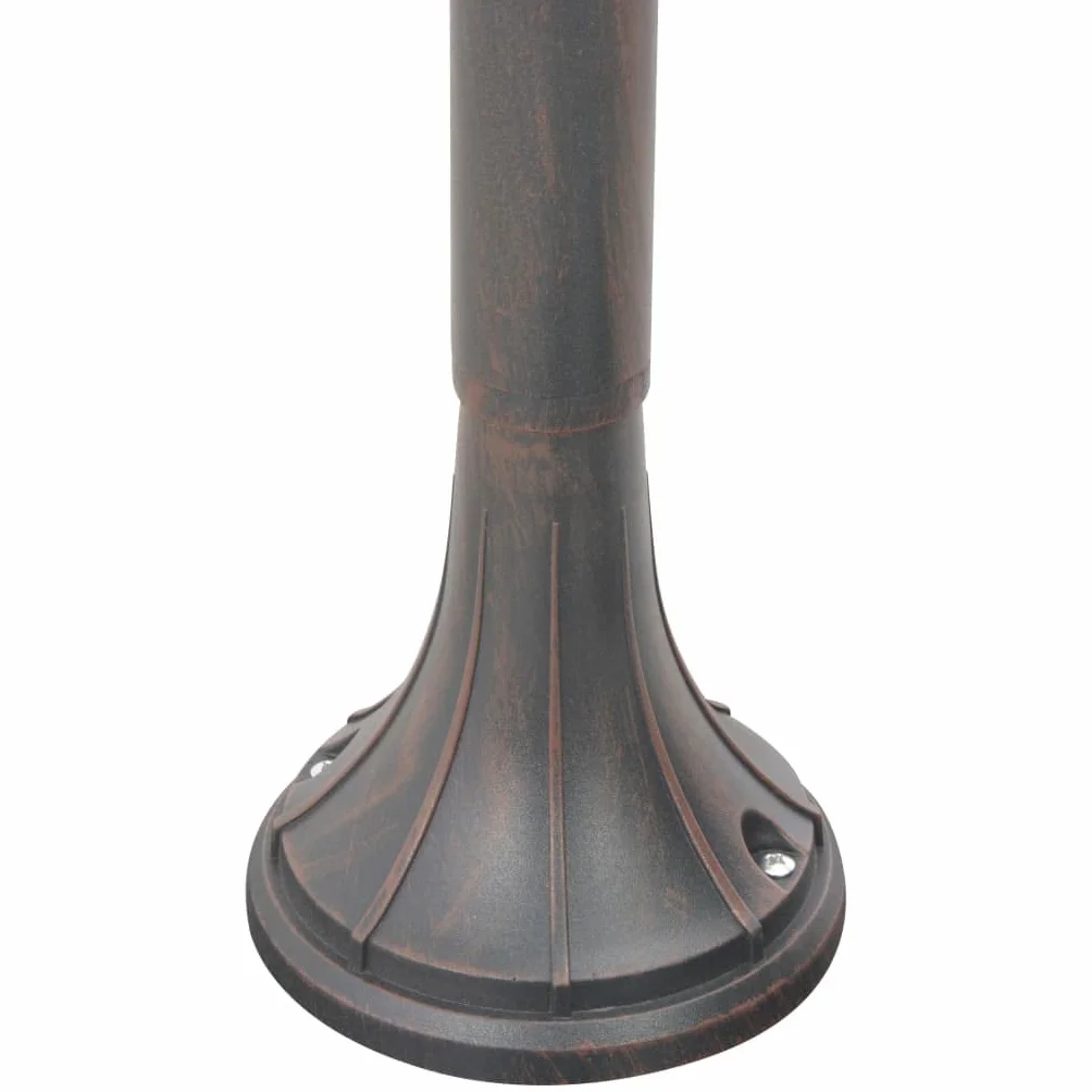 vidaXL Lampa ogrodowa na słupku, 120 cm, E27, aluminium, kolor brązu