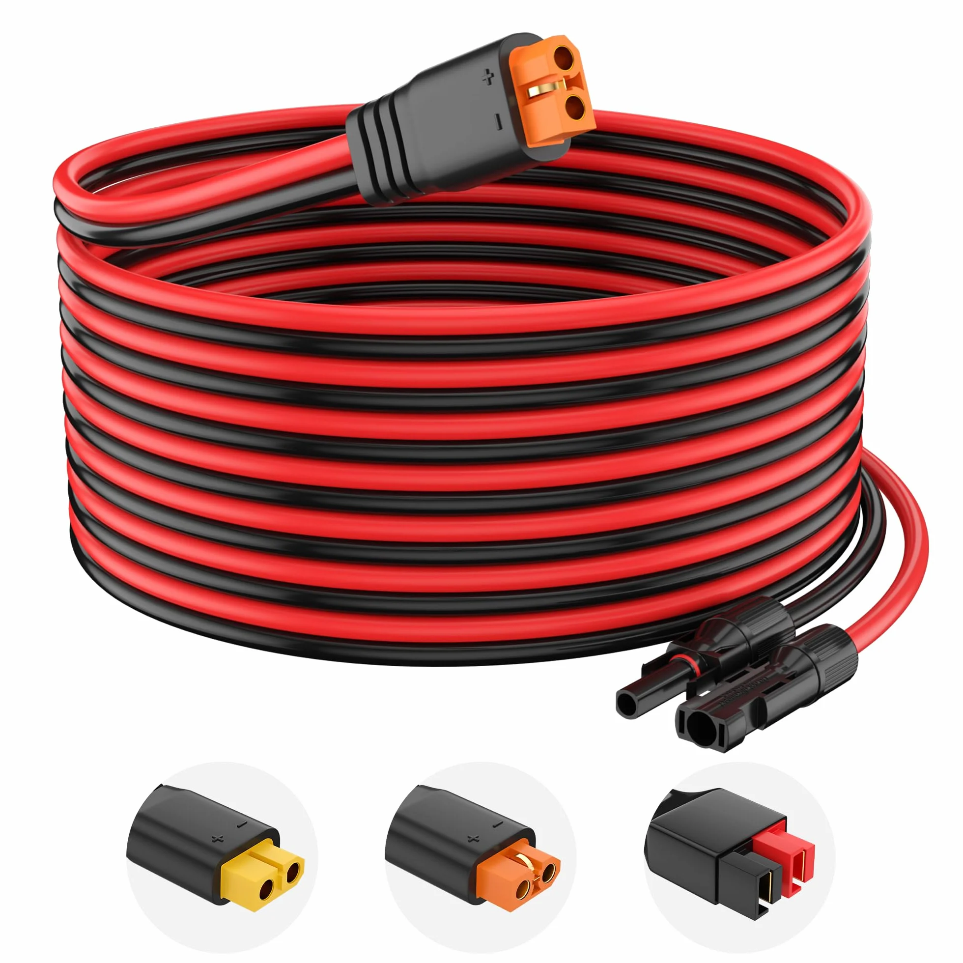 12AWG kabel solarny do generatora energii słonecznej/RV składany panel słoneczny/przenośna elektrownia (wtyczka XT60i, 5 stóp)
