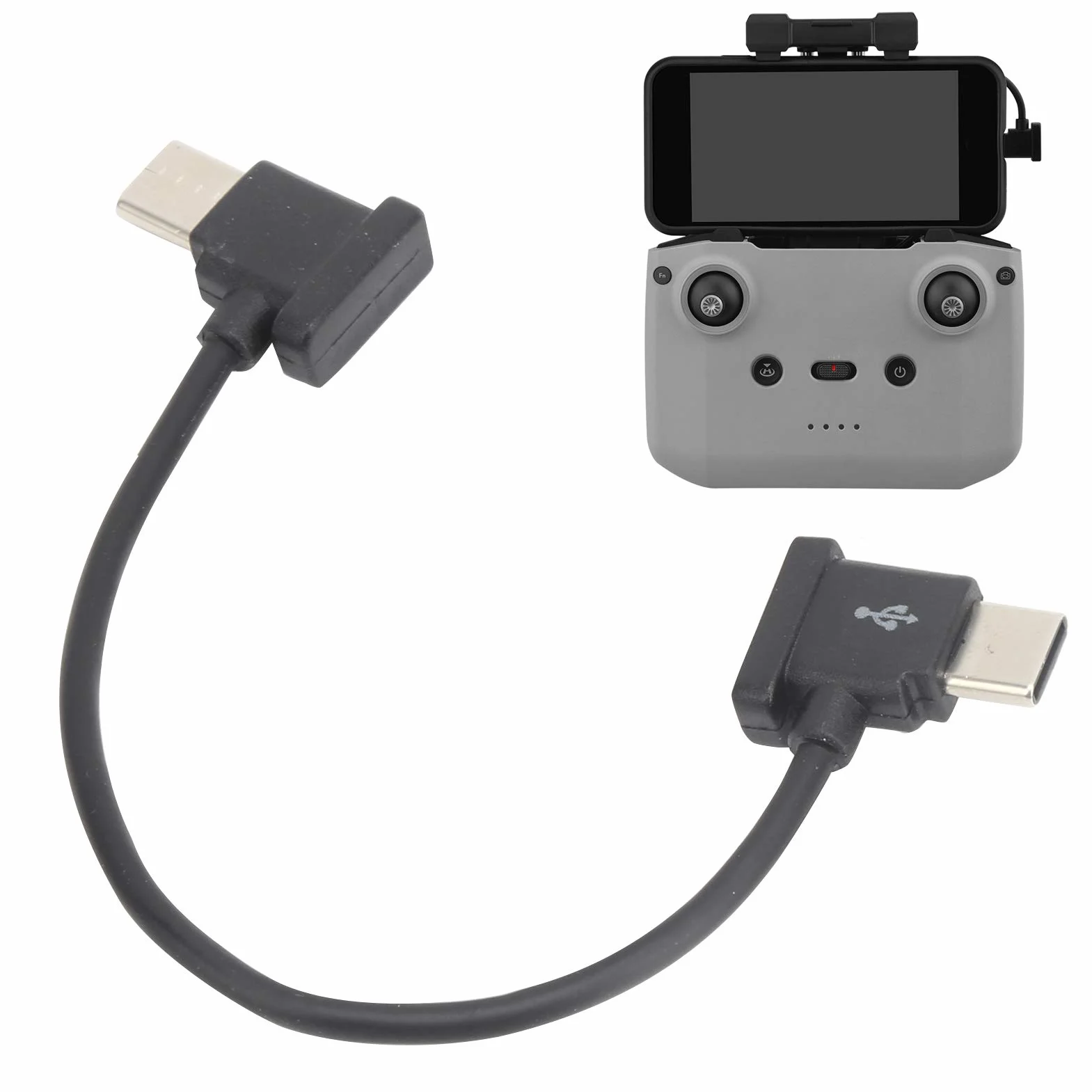 Yosoo Health Gear Kabel do transmisji danych 15 cm typ C do typu C, kabel danych typu C, pleciony OTG do D JI Air 2 Mini 2 Drone