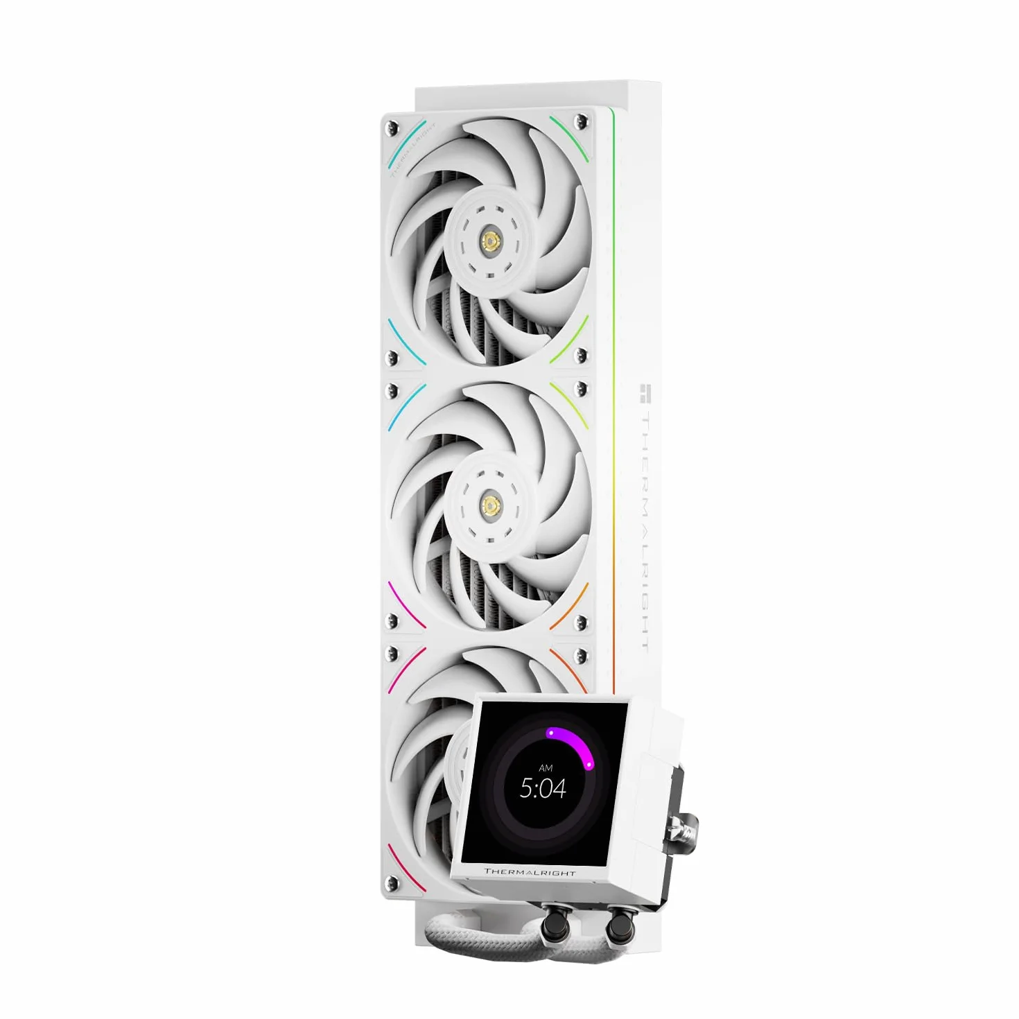 Thermalright Peerless Vision 360 UB ARGB White chłodnica cieczy CPU, ekran IPS 480x480, wentylatory 3x, AM5/LGA1851/1700, magnetyczny 3,95 cala