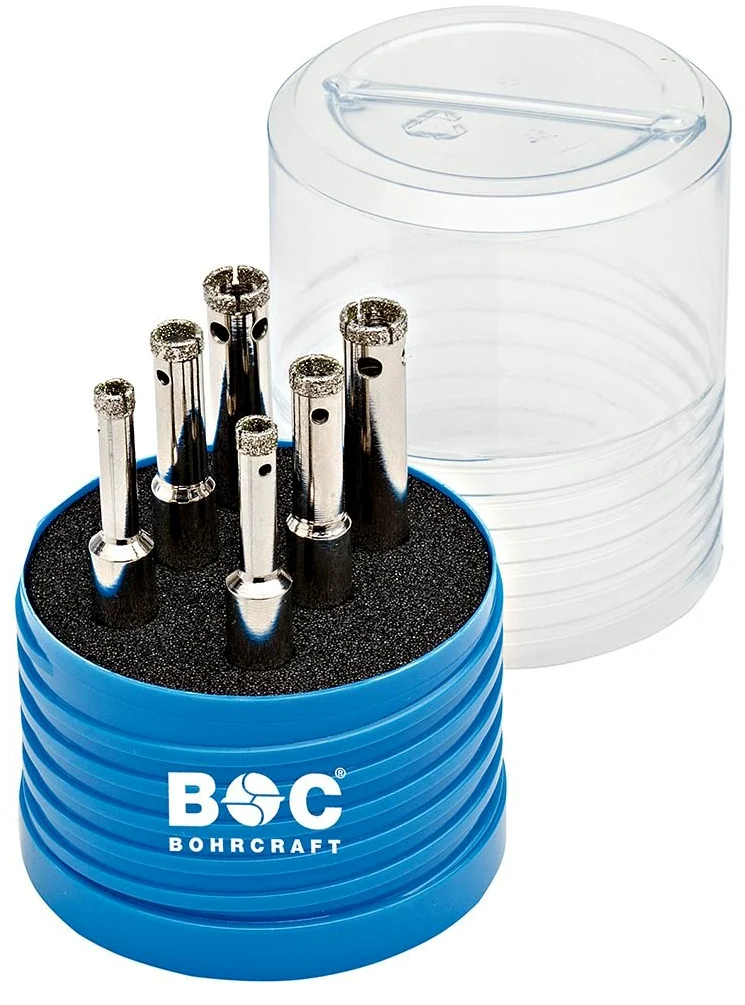 Bohrcraft Diamant zestaw wierteł do płytek Basic DB6 / Ø 6-8 - 10 mm po 2x / 6-częściowy / 2703 14 30006