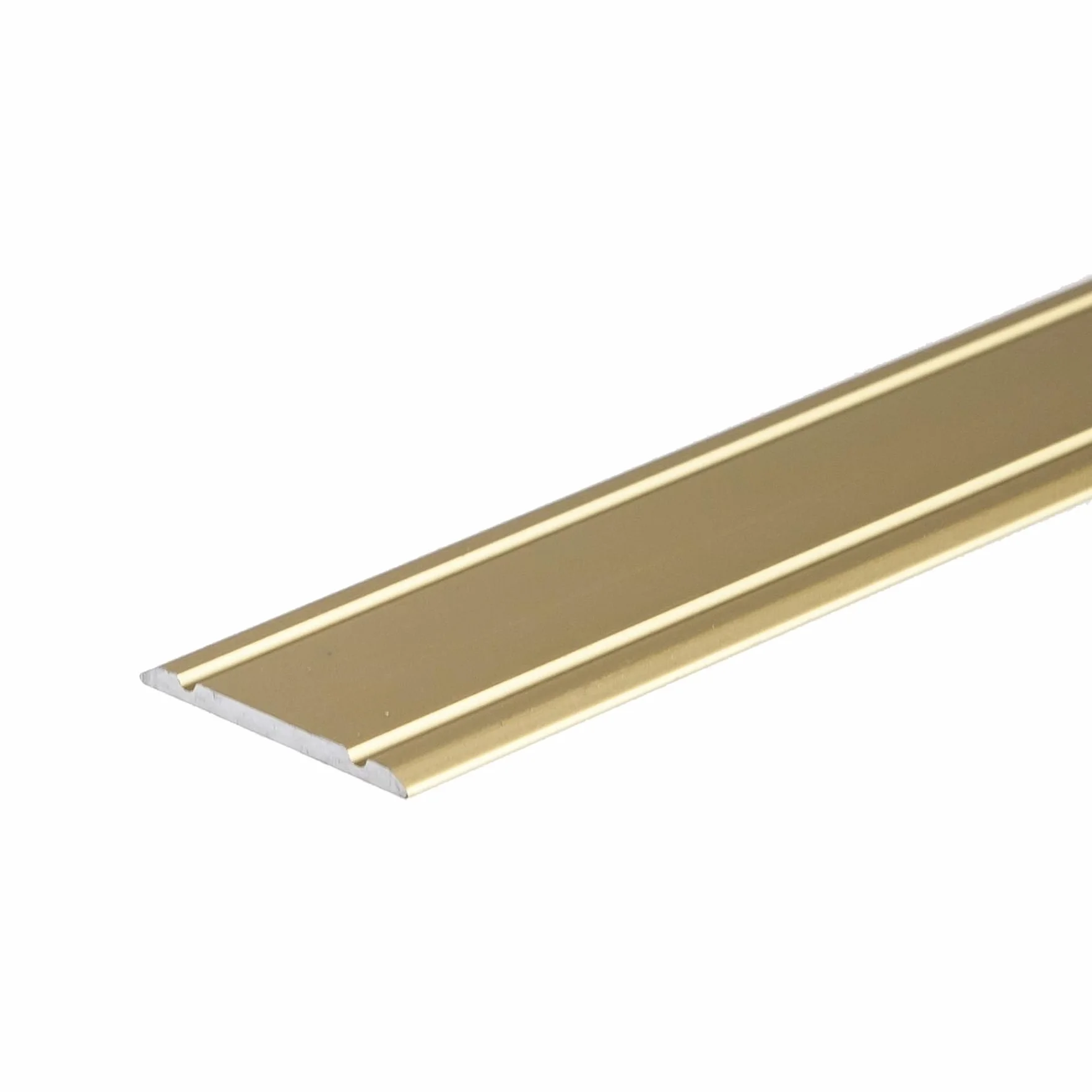 Płaskie anodyzowane aluminiowe obrzeże do drzwi podłogowych, listwa wykończeniowa, próg 930 x 30 mm, A02, złoty