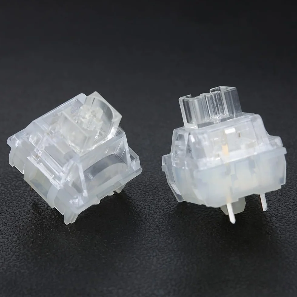 TTC Frozen Silent V2 Switch, Transparent RGB Pre-Lubed Silent Linear Mechanical Keyboard Switch (110PCS)