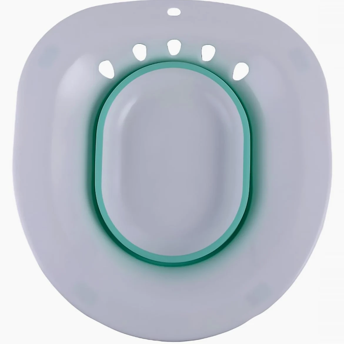 Przenośny składany bidet dla dorosłych i kobiet w ciąży, konstrukcja zapobiegająca przysiadom z otworem przelewowym, higieniczny niezbędny bidet łazienkowy, wygodny zielony bidet podróżny do