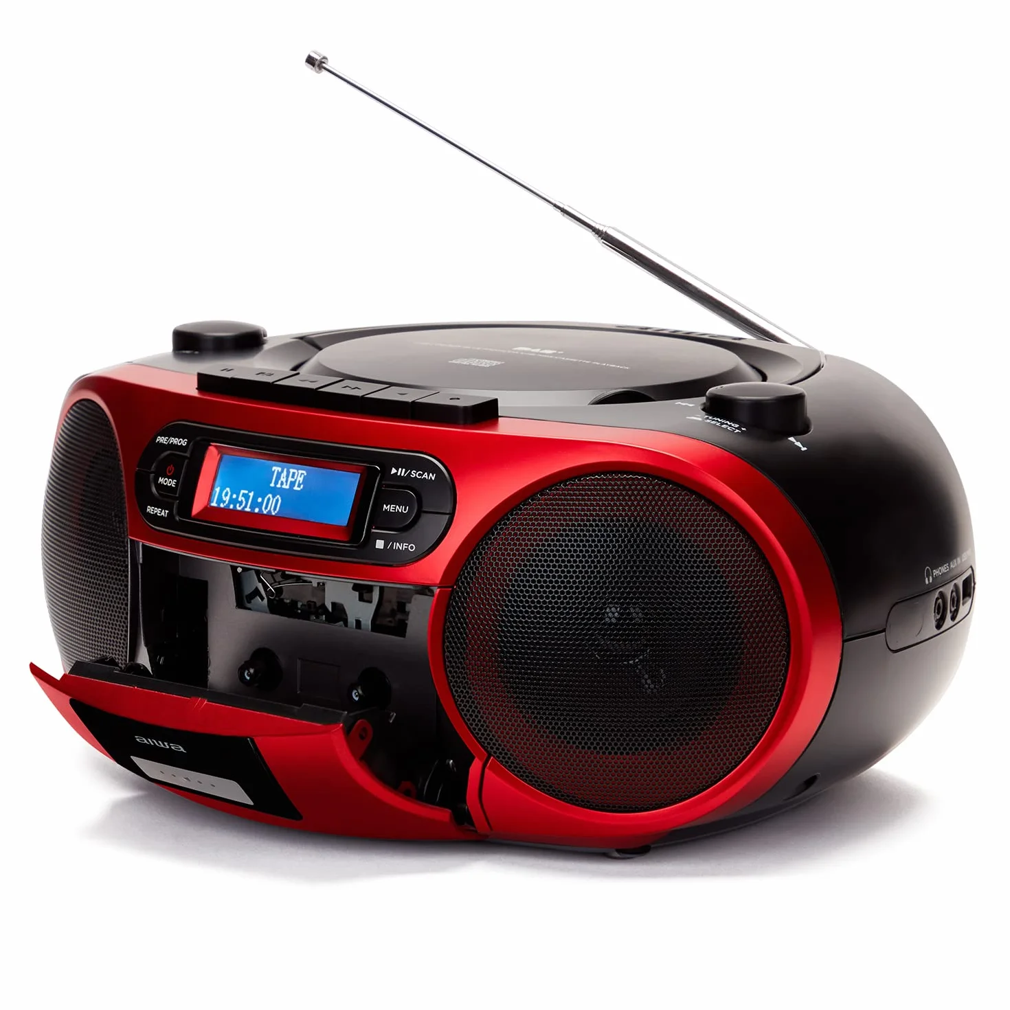 BOOMBOX RADIOODTWARZACZ DAB+, CD/MP3, USB, BT, AUX IN - AIWA BBTC-660DAB/RD