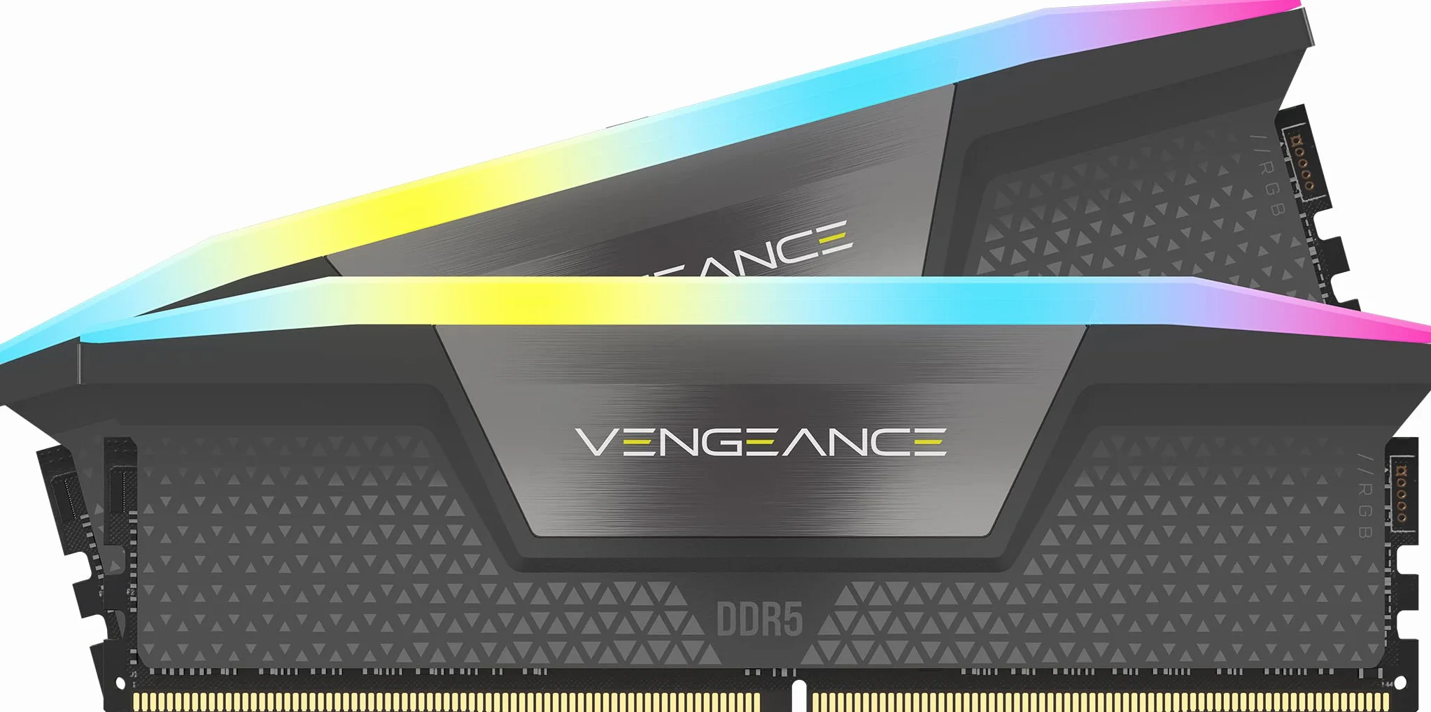 CORSAIR VENGEANCE RGB DDR5 32GB (2x16GB) 6000MHz CL36 AMD EXPO Pamięć Komputerowa iCUE Szary