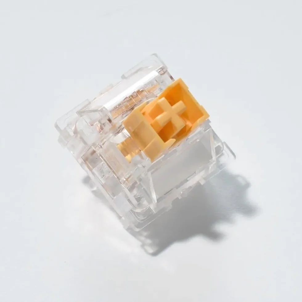Outemu Silent Peach V3 RGB Switch, Transparent Pre-Lubed Silent Linear Switch for Custom Mechanical Keyboard(110PCS)