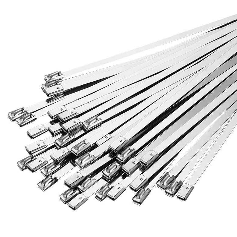 Opaski zaciskowe Opaski zaciskowe stalowe Opaski zaciskowe metalowe Stal nierdzewna ok. 100 szt. Szerokość 7,9 mm Opaski kablowe ze stali nierdzewnej 100-1000 mm Owijka wydechowa powlekane przewody Op