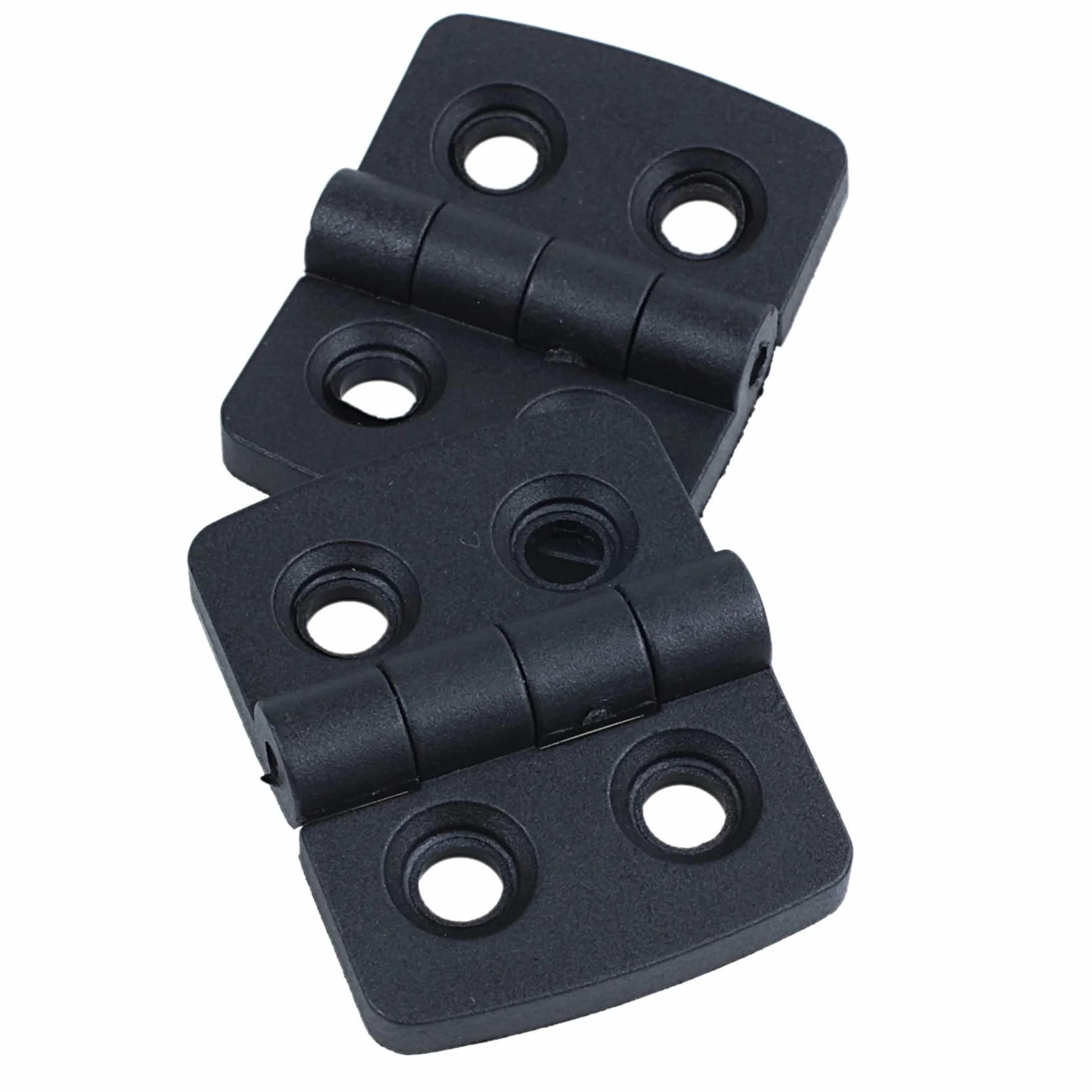 100 . wzmocnione czarne plastikowe zawiasy do drzwi 40 mm x 30 mm