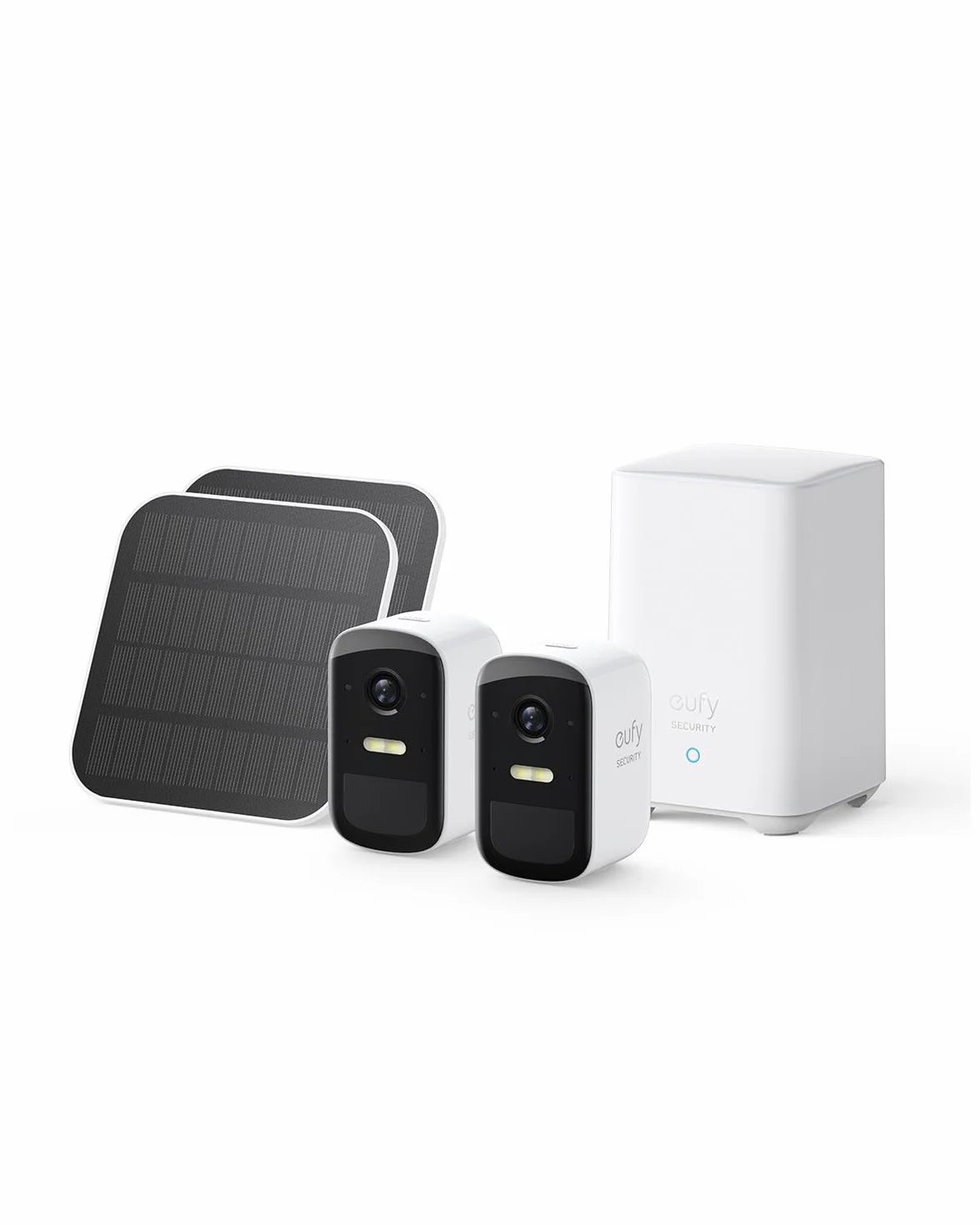 eufy Security eufyCam 2C Pro+Panel słoneczny, kamera do monitoringu zewnętrznego, rozdzielczość 2K, bateria 180 dni, kompatybilna z HomeKit, IP67, zestaw kamer do monitoringu zewnętrznego 2+1