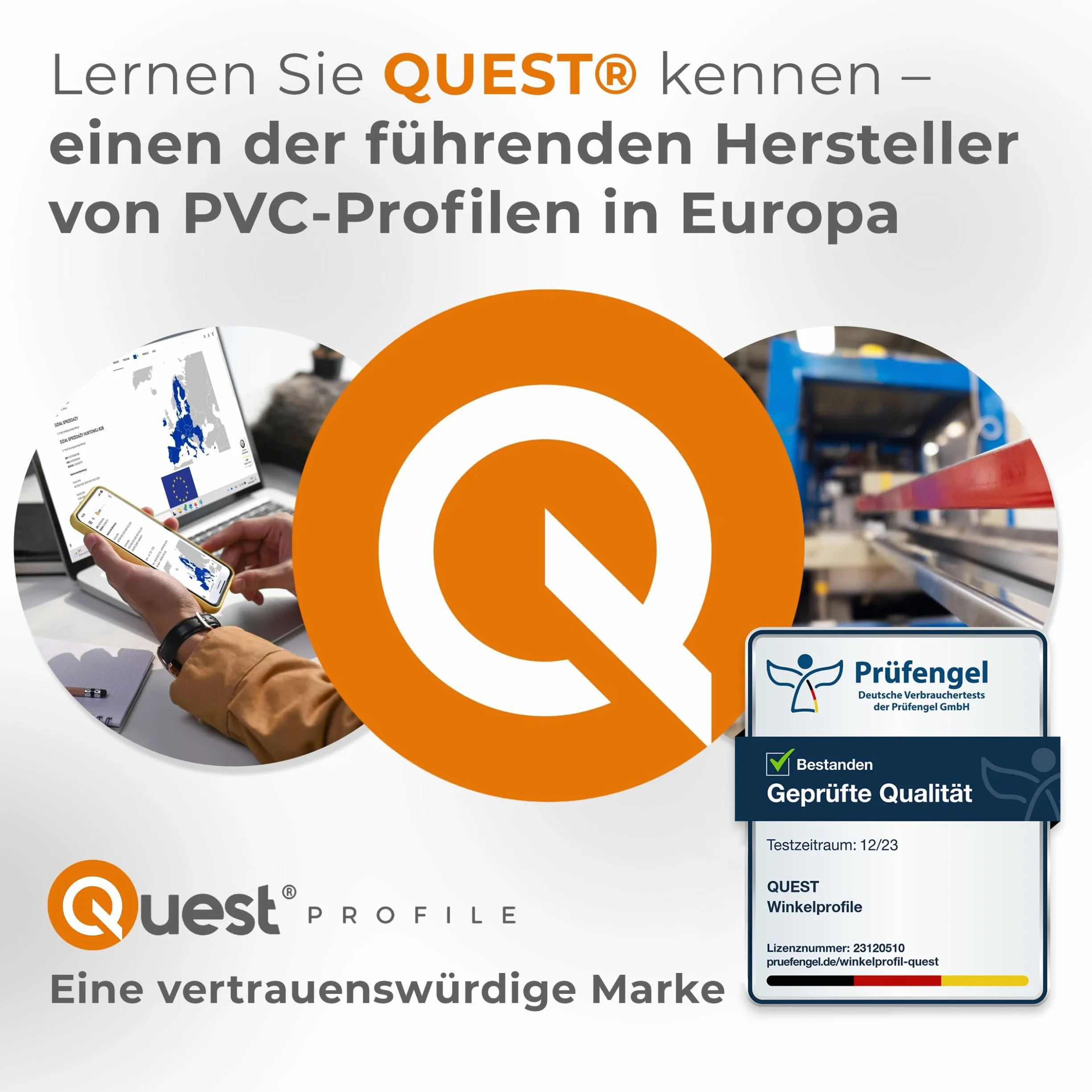 QUEST Profil schodowy PVC 40x25 mm, samoprzylepny antypoślizgowy nosek schodowy, ciemnoszary, 90 cm