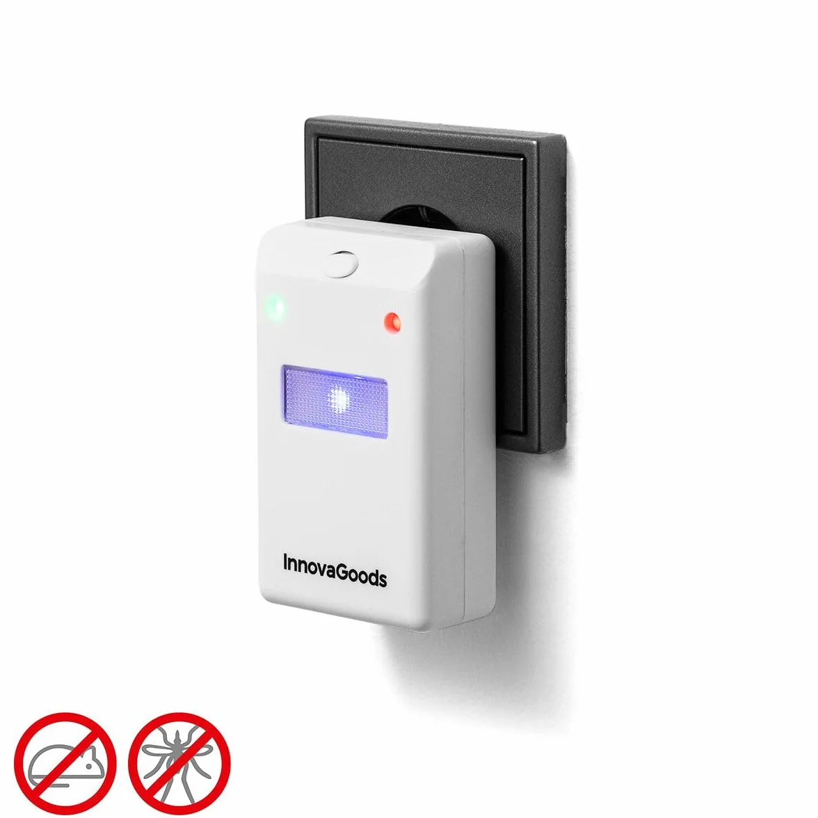 Ultradźwiękowy odstraszacz szkodników z LED Killekt Duo InnovaGoods 2 Sztuk