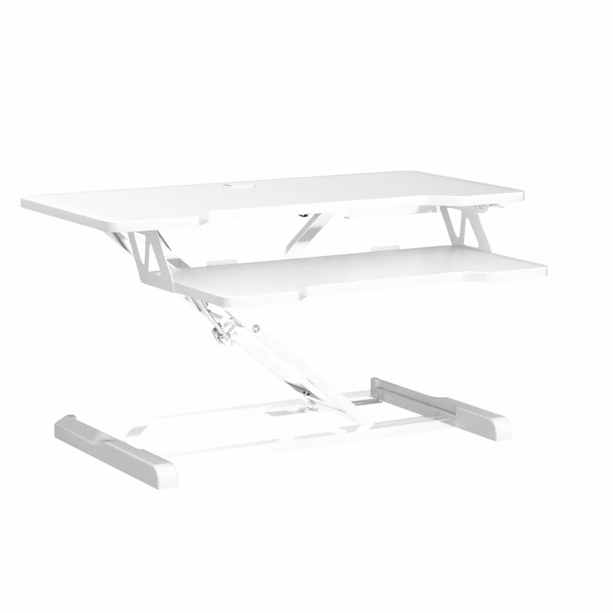 PUTORSEN 36'' Biurko stojąco-siedzące Regulowany na wysokość 91x40cm 15 kg srebrny+biały