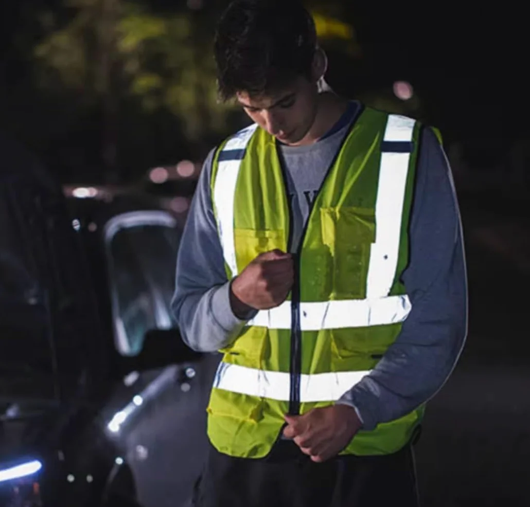 Kamizelki Bezpieczeństwa Kamizelka Odblaskowa Oddychająca Konstrukcja Nocna Kamizelka Kierowcy Na Wynos Kamizelka Odblaskowa(M)