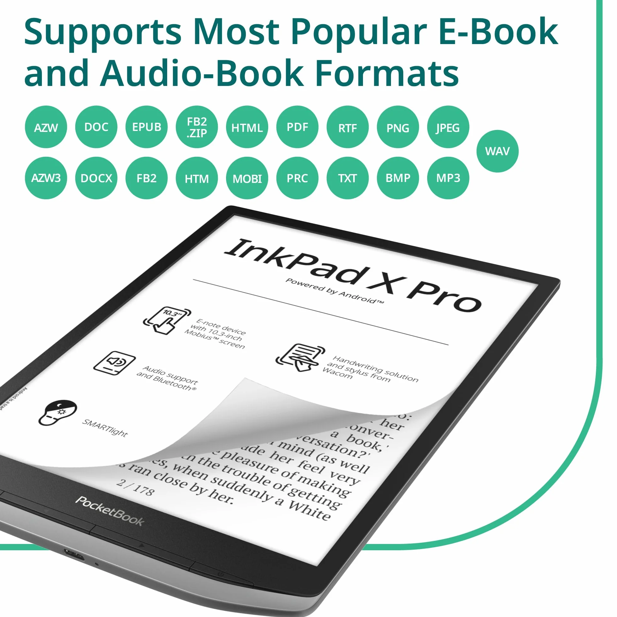 PocketBook InkPad X Pro eReader - Mist Grey
