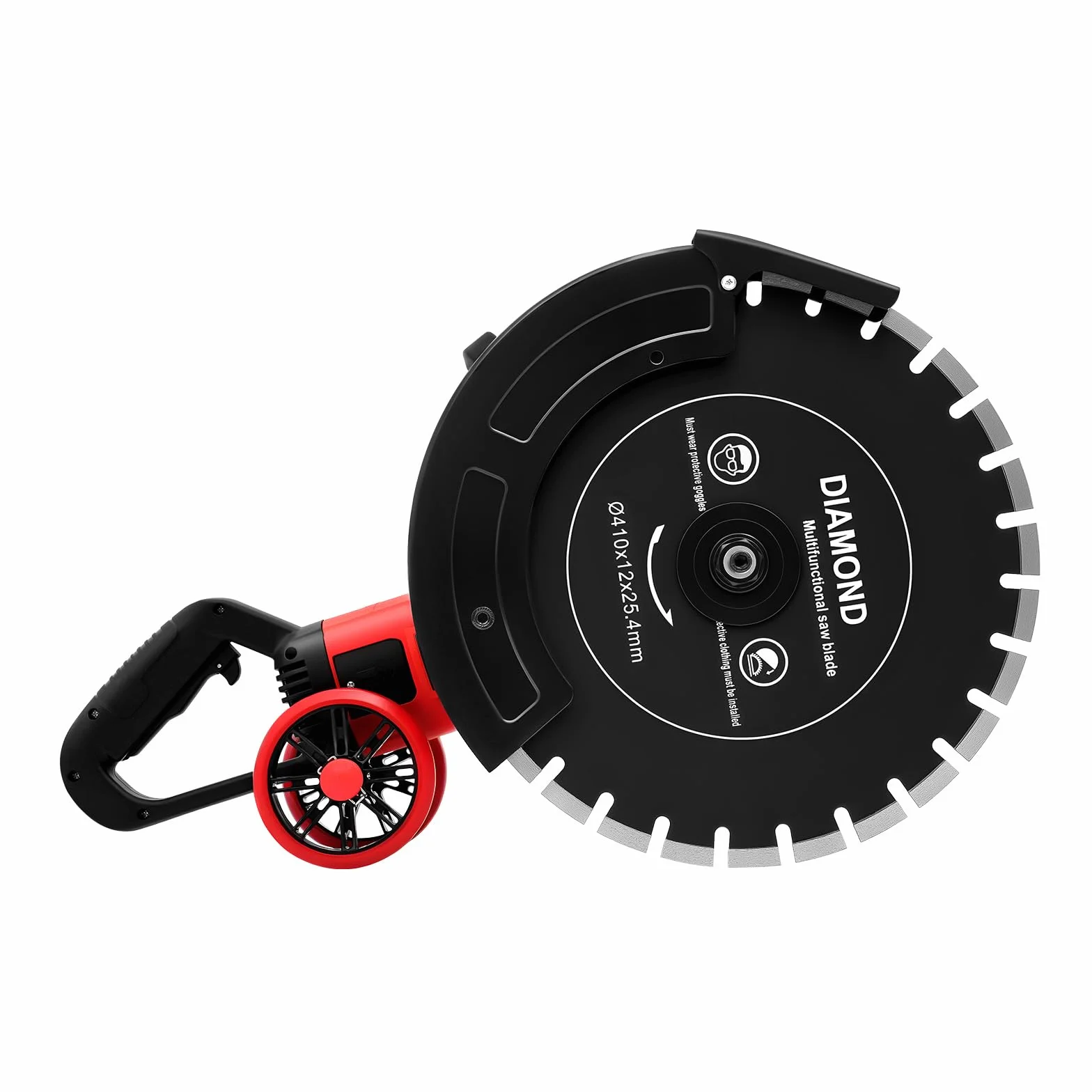 Elektryczna piła do betonu, wysokowydajna piła tarczowa 4000 W, przecinarka do betonu z pompą wodną i rurą wodną, brzeszczot 410 mm, odpowiednie rury 6 mm/8 mm/10 mm, cięcie kamienia, betonu, granitu